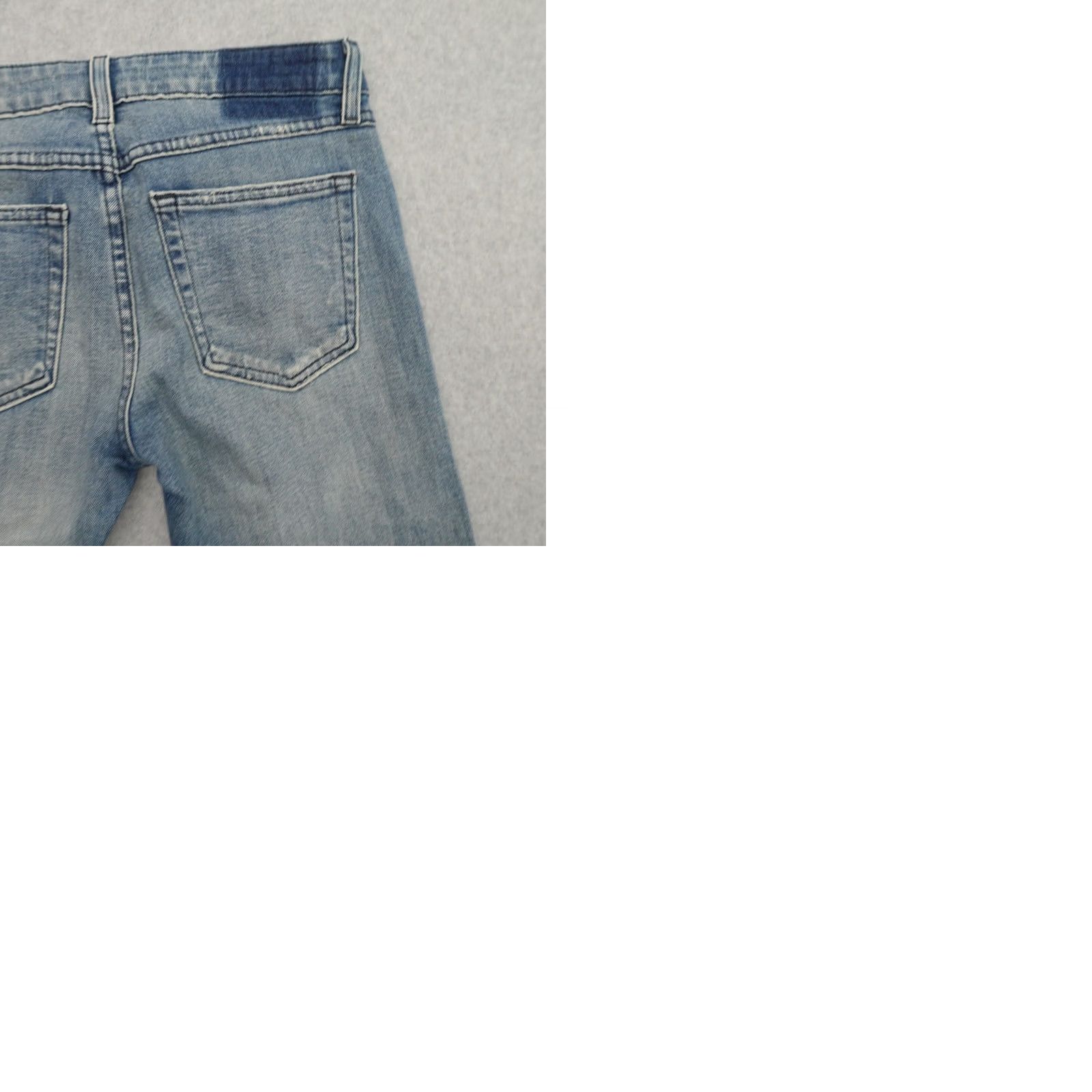 AMO AMO Jeans 27 (27X27) Kate Daydream Distressed Medium Wash Made in USA Women Skinny Jeans Size 32" / US 10 / IT 46 - 10 Thumbnail
