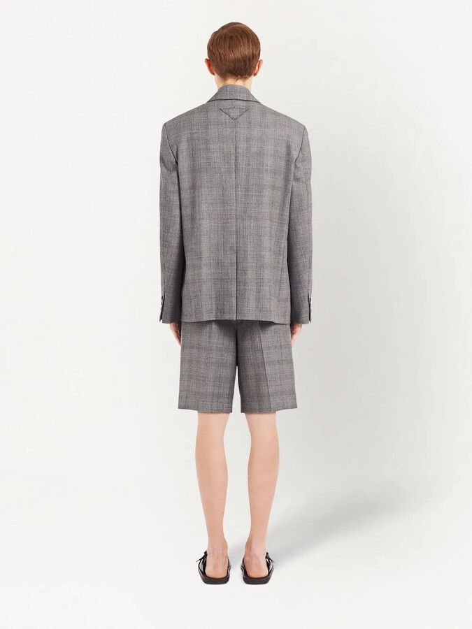 Prada o1bcso1str1025 Single-Breasted Jacket in Grey Size US L / EU 52-54 / 3 - 3 Thumbnail
