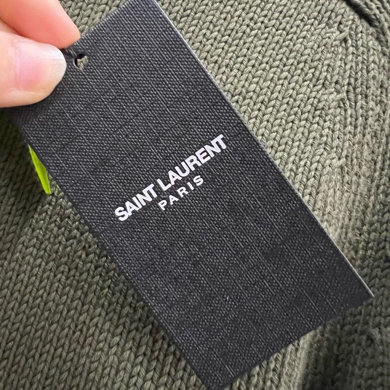 Saint Laurent Paris Saint Laurent Paris Saint Laurent Olive Green Knitted Swea Size US S / EU 44-46 / 1 - 5 Thumbnail