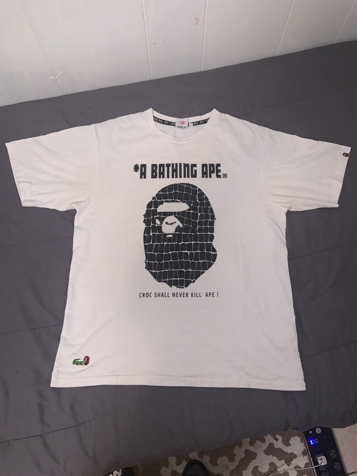 Bape x lacoste t shirt best sale