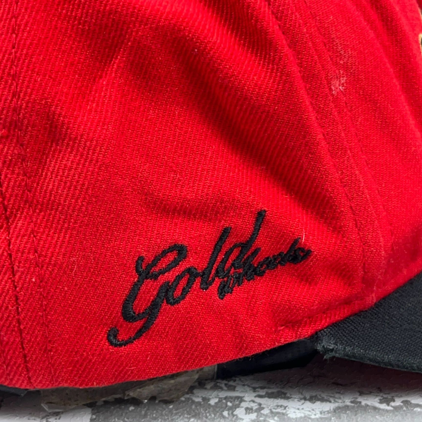 Starter VINTAGE Starter Hat Cap Snap Back Red Black Wool Kayo Notorious 90s Y2K Adult Size ONE SIZE - 6 Thumbnail