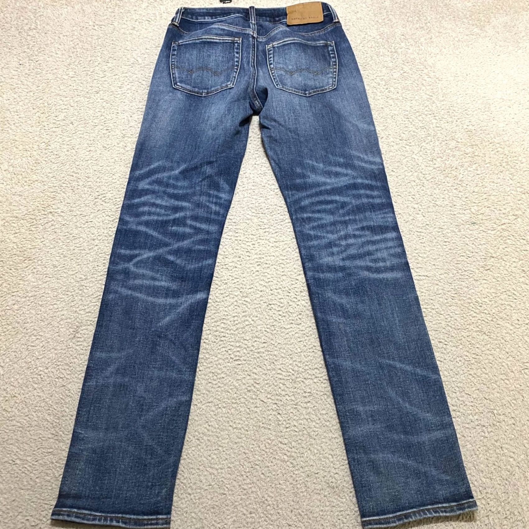 American Eagle Outfitters American Eagle Outfitters Jeans 28x32 Blue Denim Slim Straight Medium Wash Mens Regular Jeans Size US 28 / EU 44 - 2 Thumbnail