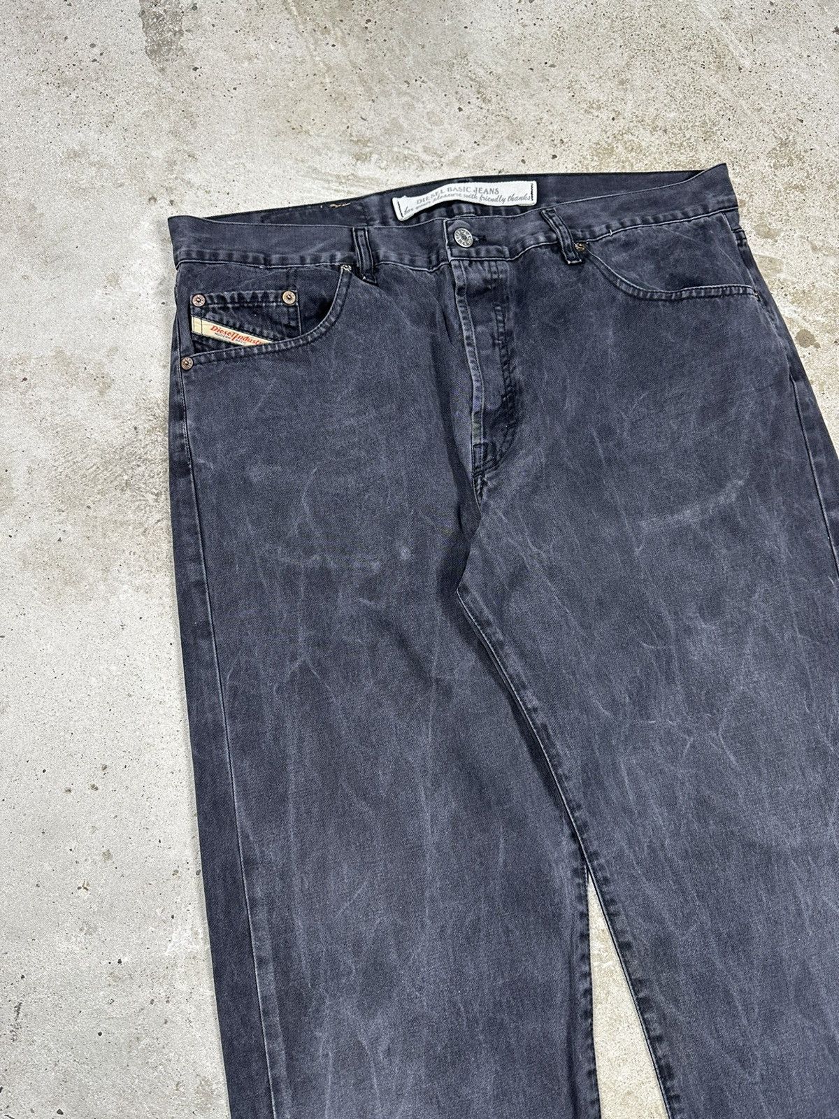 Diesel × Vintage ‼️ Vintage 90s Diesel Washed Black Grey Denim Pants Size US 38 / EU 54 - 5 Thumbnail