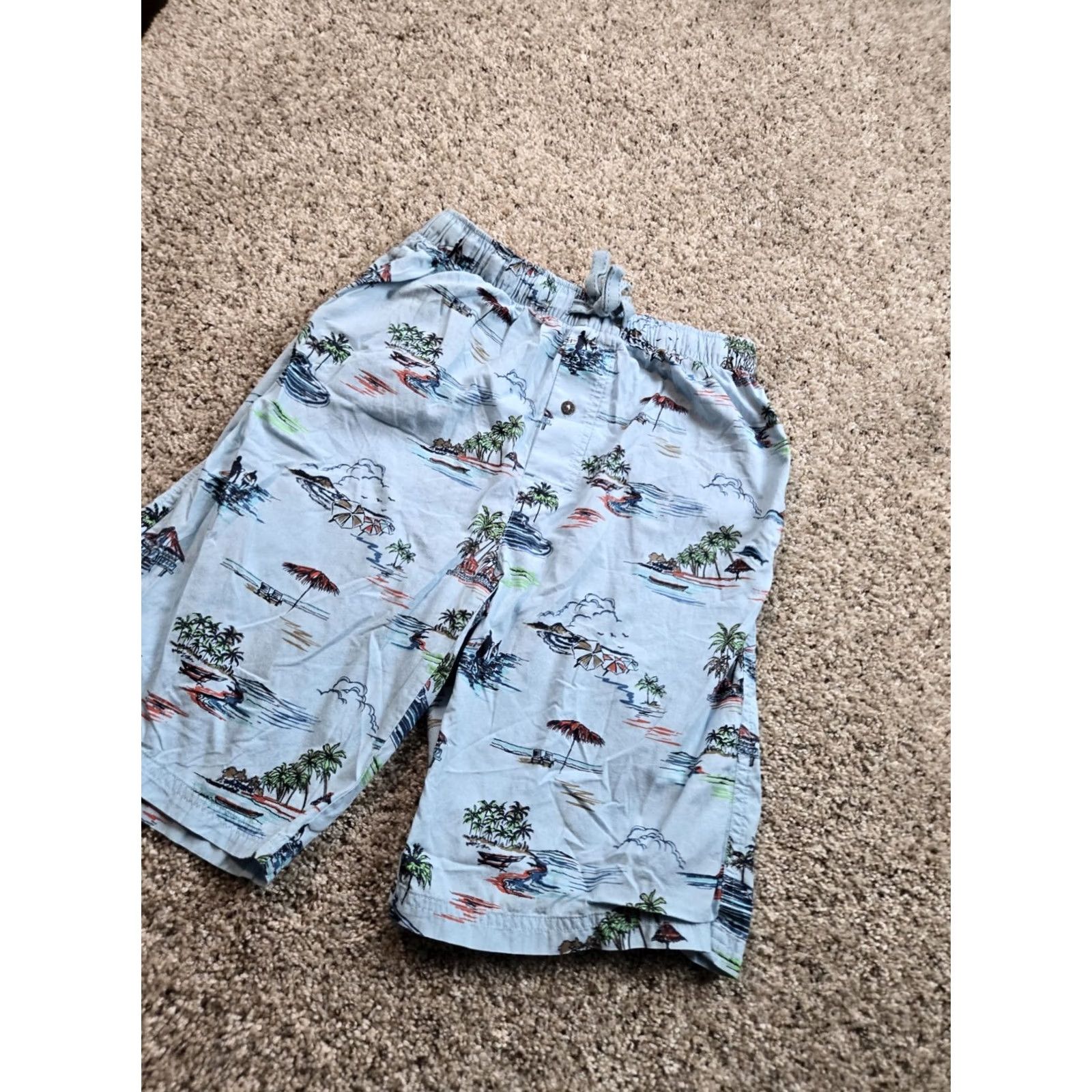 Tommy Bahama Tommy Bahama Sleep Shorts Mens Small Blue Cotton Pockets Island Print Lounge Shorts Size US 29 - 2 Thumbnail