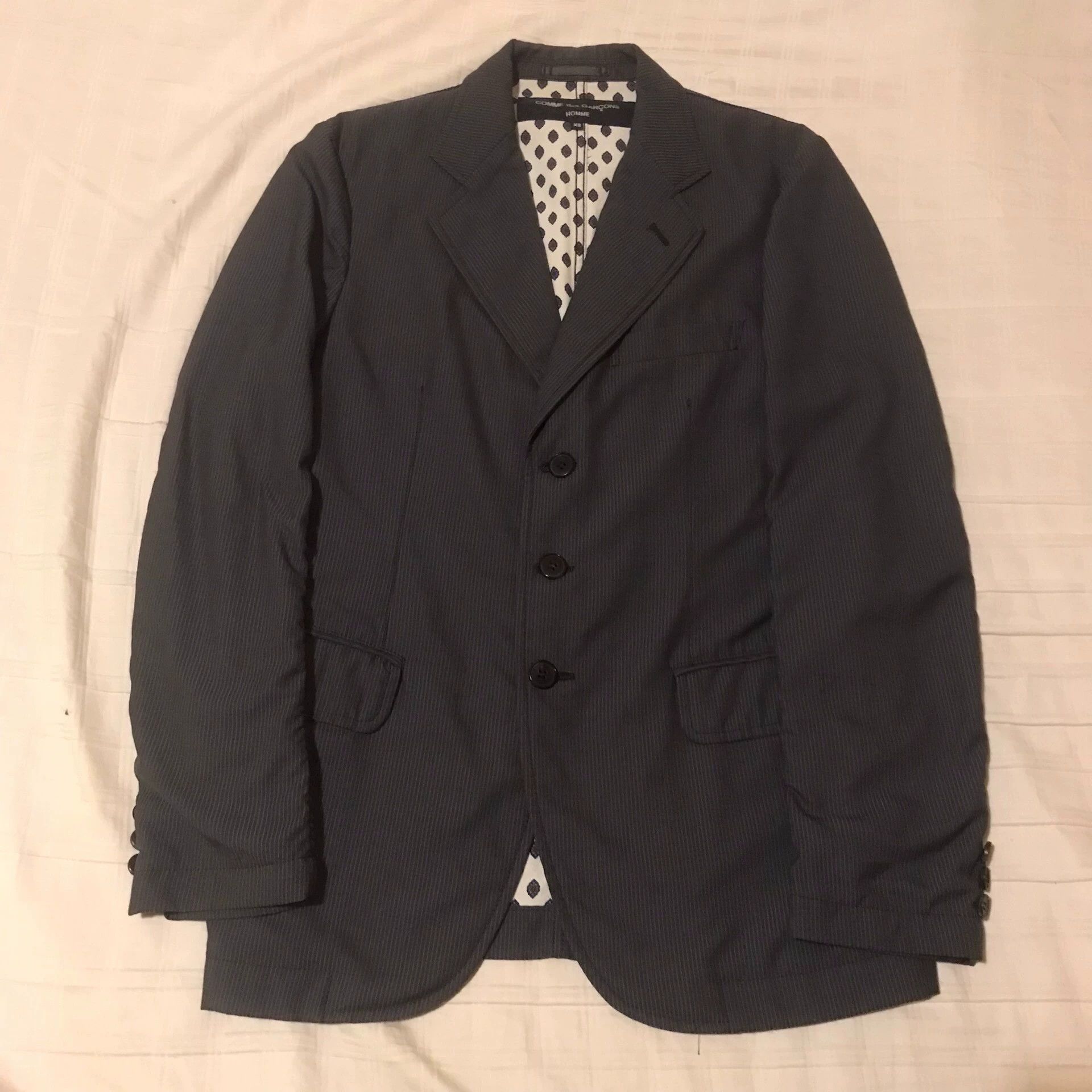 Comme des Garcons Comme Des Garcons Grey pleated suit jacket -DMC Size US XS / EU 42 / 0 - 1 Thumbnail