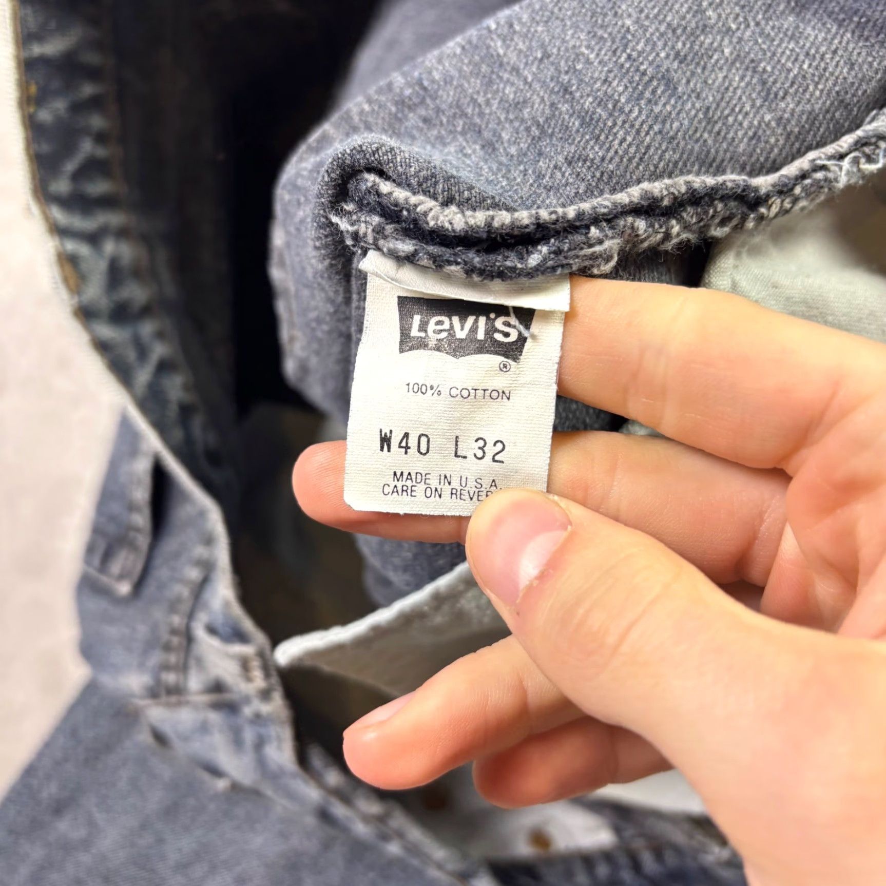 Levi's VINTAGE Levi's 550 Jeans Slim Relaxed Tapered Fit 38x32 Blue Denim USA 90s Mens Size US 38 / EU 54 - 6 Thumbnail