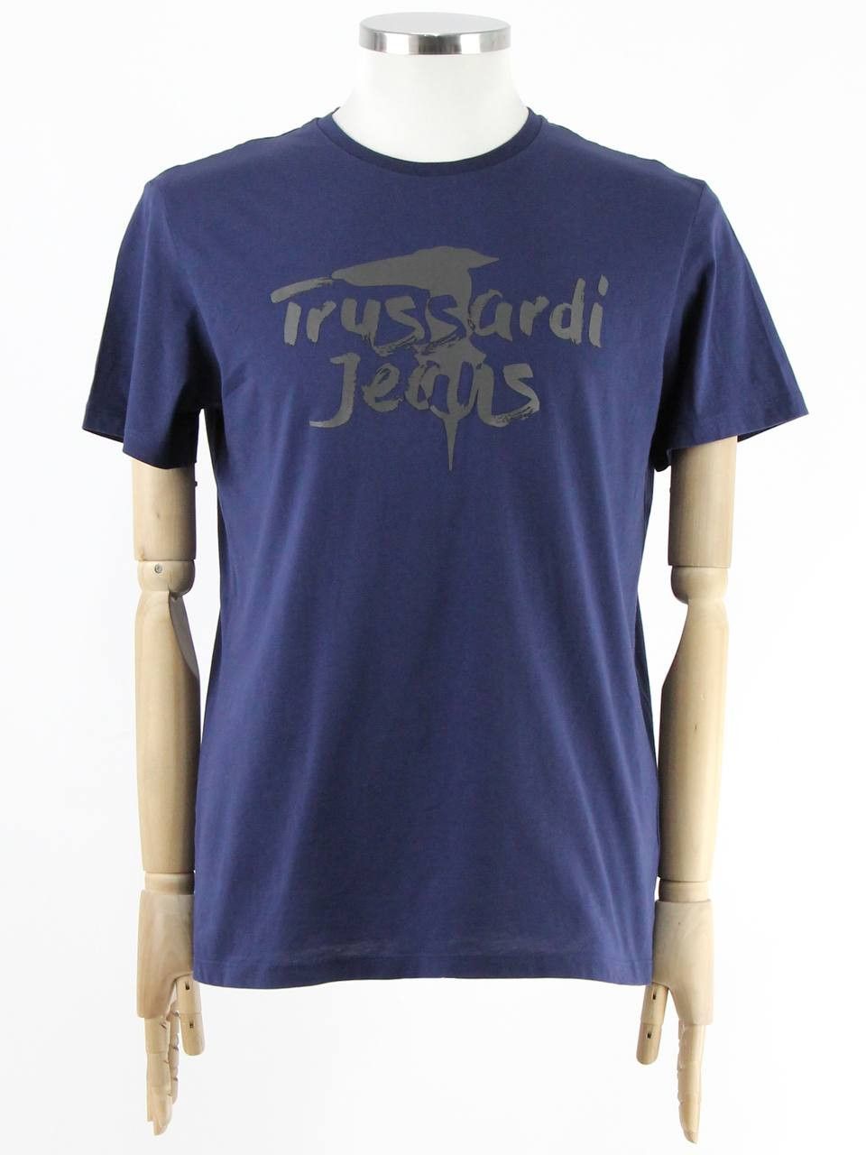 Trussardi TRUSSARDI JEANS Blue T-shirt with print Size US L / EU 52-54 / 3 - 1 Thumbnail
