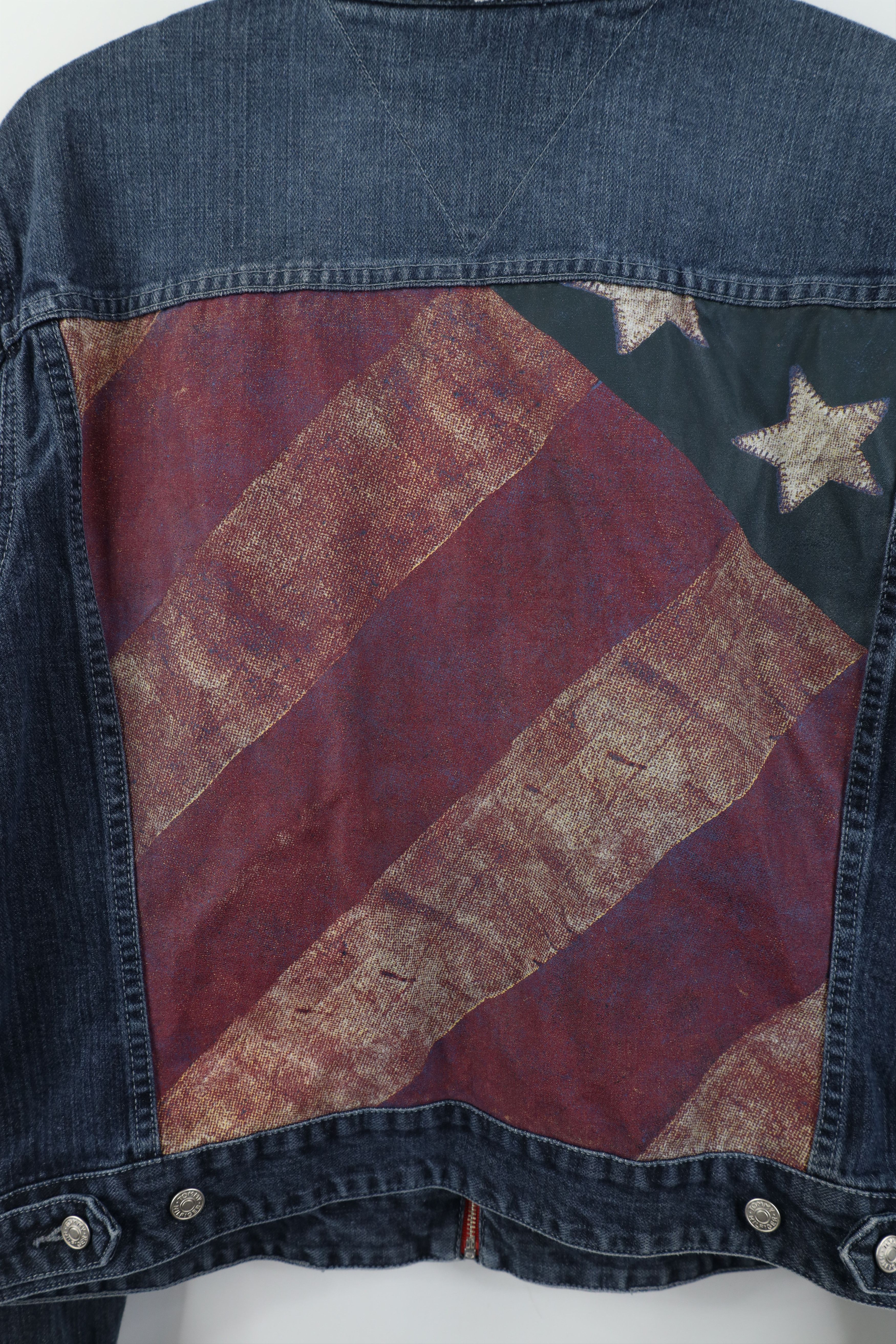 Tommy Hilfiger Vintage Y2K 2002 Tommy Hilfiger Flag Denim Trucker Jacket Size XL / US 12-14 / IT 48-50 - 11 Thumbnail