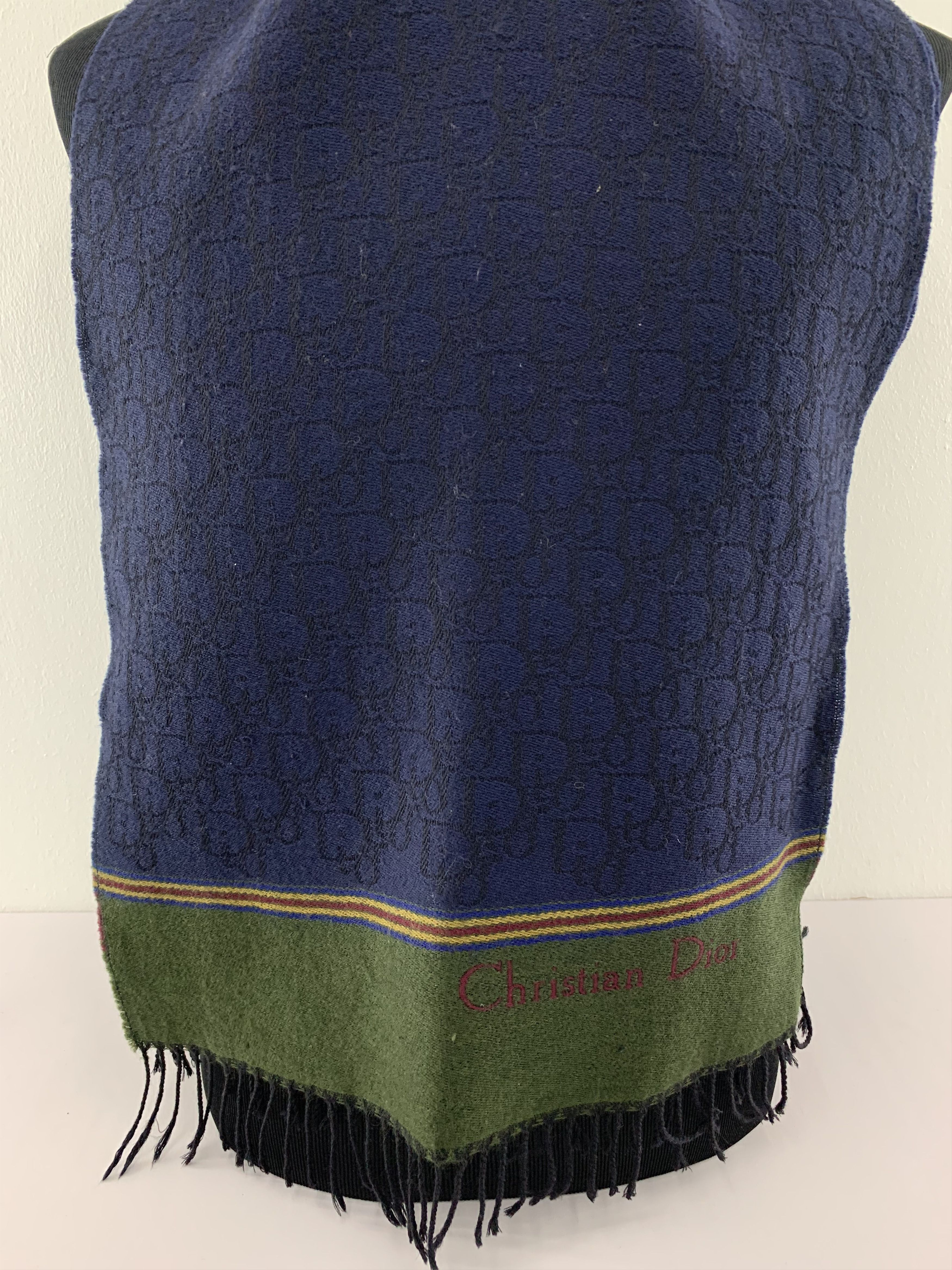 Christian Dior Monsieur Christian Dior Scarf Wool Muffler Neck Wrap BL5178 Size ONE SIZE - 2 Thumbnail