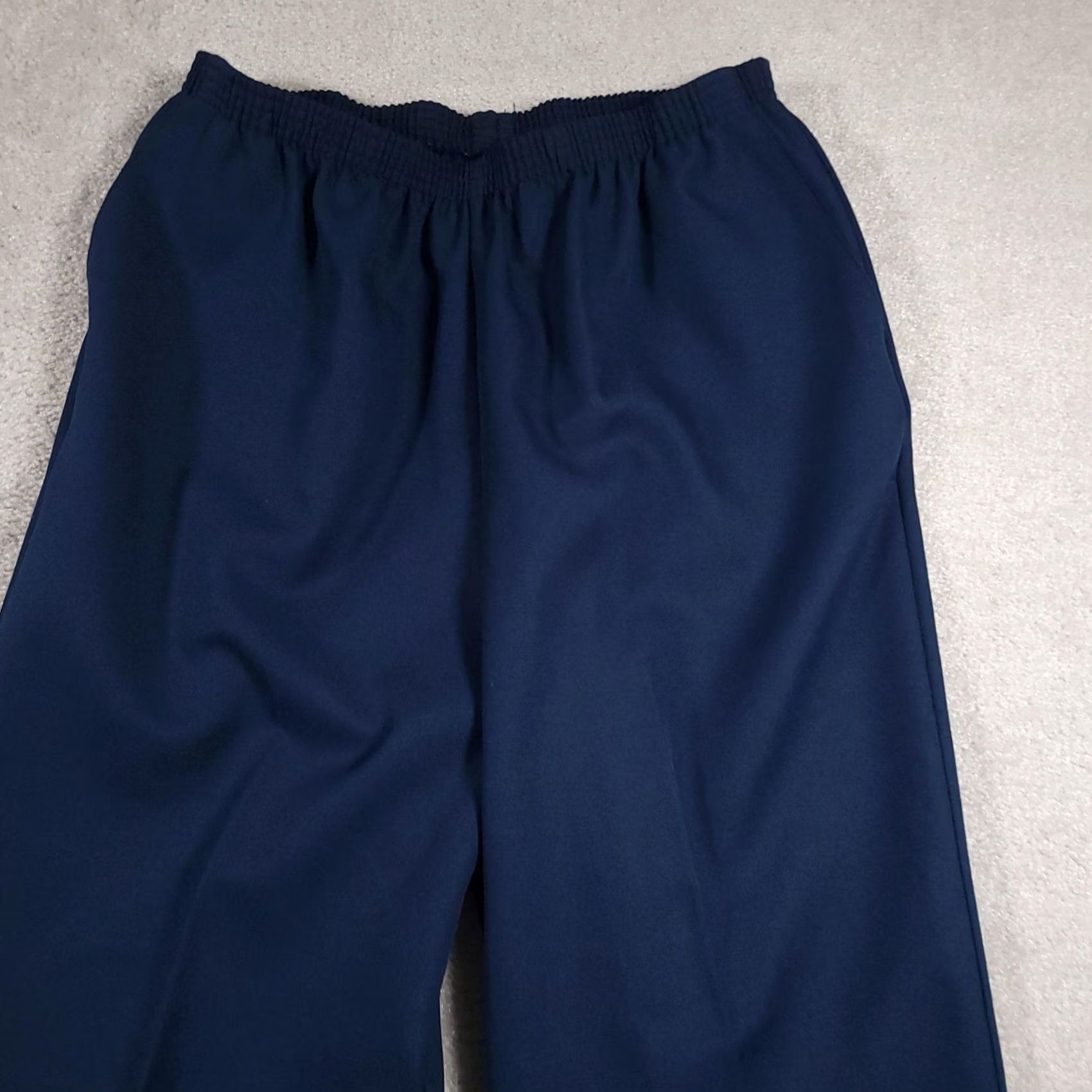 Vintage VINTAGE Alfred Dunner Pants Womens 18 Navy Blue Pull On Elastic Waist Classic USA Made Dress Pants Womens 18 Navy Blue Size 40" / US 18 - 3 Thumbnail