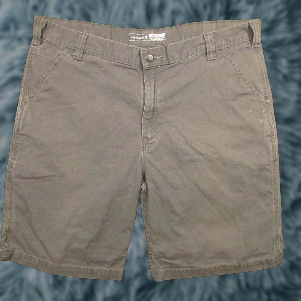 Carhartt Carhartt Shorts Cargo Work Gray 40 Mens Relaxed Canvas Rugged Flex Inseam 10in Pockets Logo Zip Easy Care Machine Washable Size US 40 / EU 56 - 1 Thumbnail