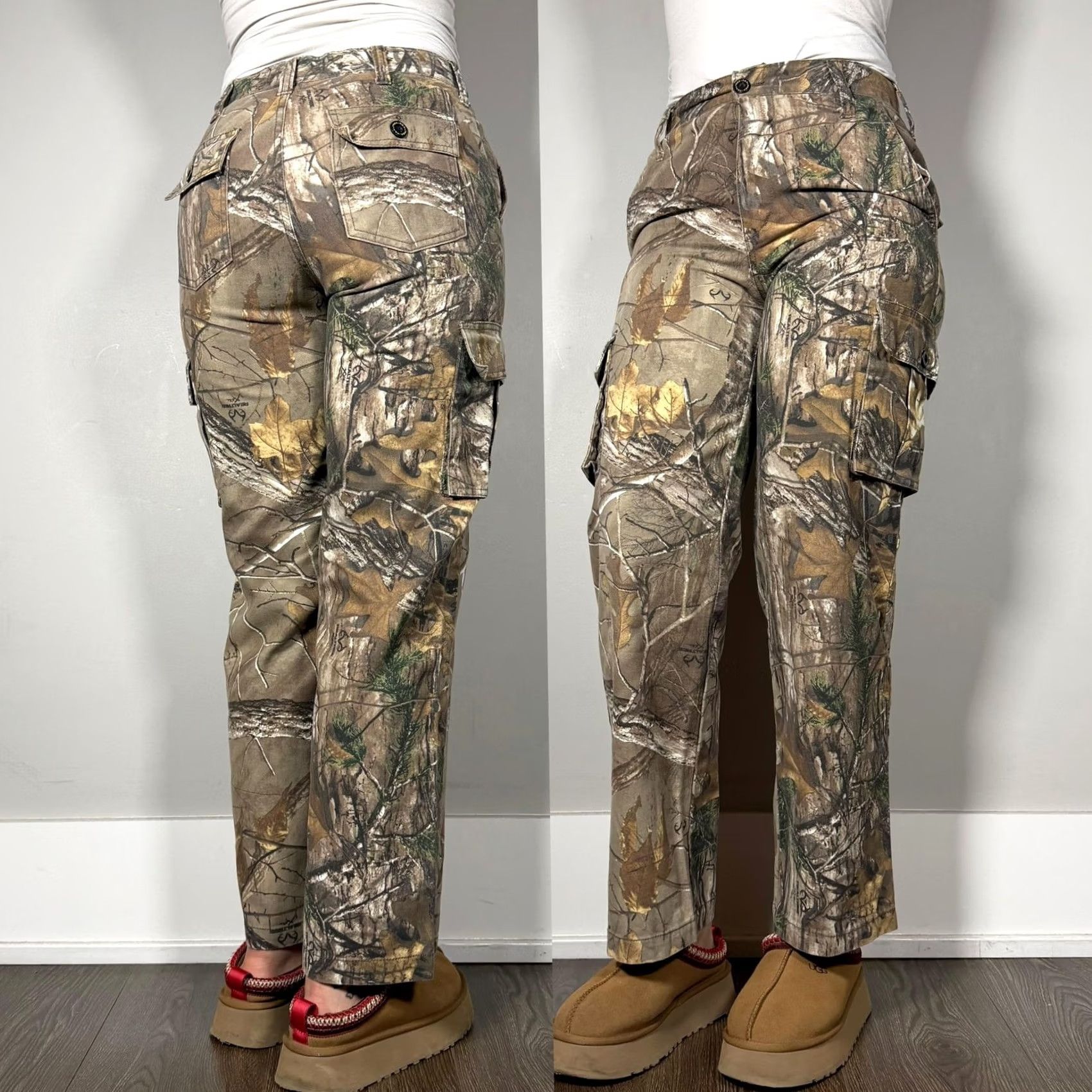 Realtree Vintage Realtree Camo Camouflage Cargo Pants 28x28 Brown Twill Hunting Pockets Size 28" / US 6 / IT 42 - 2 Thumbnail