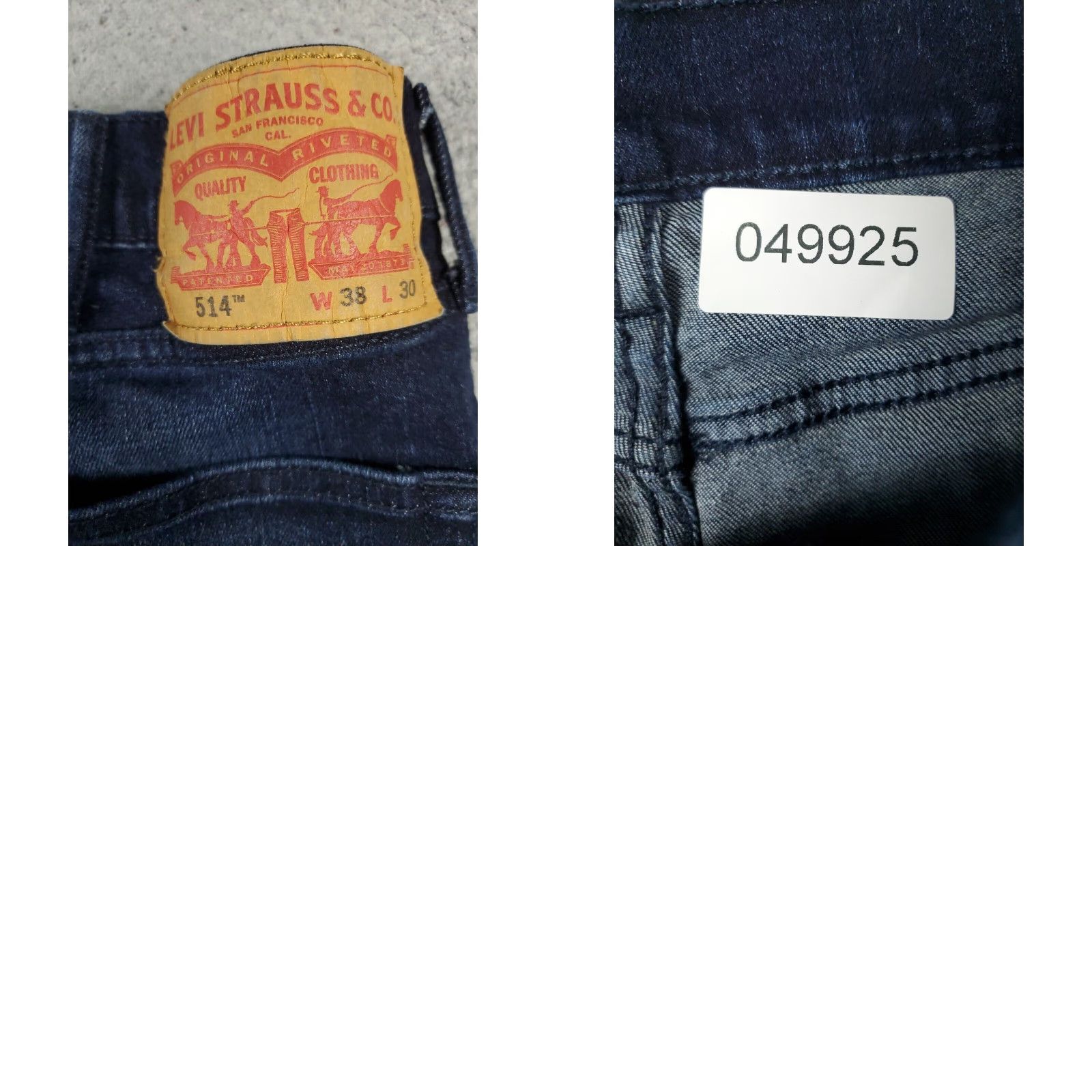 Levi's Levis 514 Jeans Mens Straight Leg Blue 38x30 Regular Fit Cotton Size US 38 / EU 54 - 8 Thumbnail