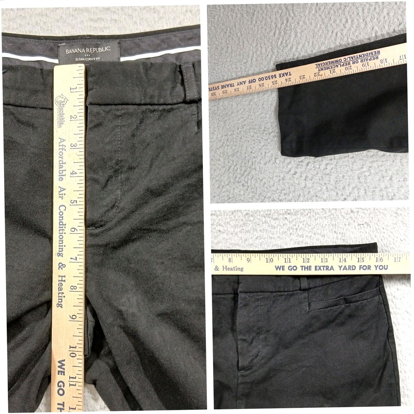 Banana Republic Sloan Curvy Banana Republic Black Stretch Pants - Business Workwear | Sale Size 32" / US 10 / IT 46 - 5 Thumbnail