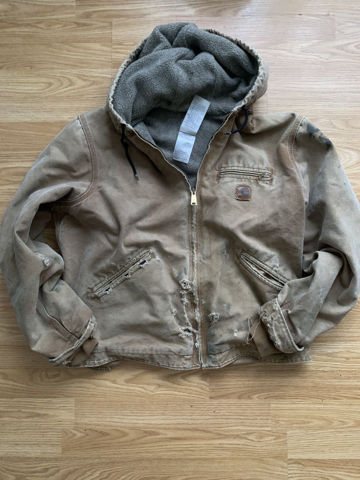 Carhartt Distressed Vintage Carhart Fleece-lined jacked Size US XL / EU 56 / 4 - 2 Thumbnail