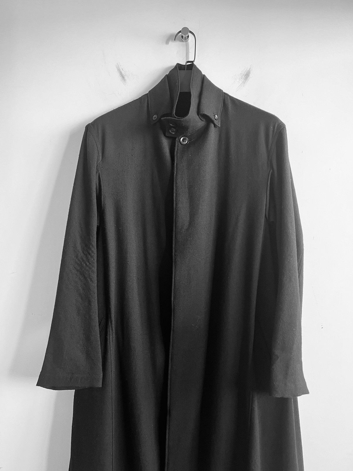 Yohji Yamamoto Yohji Yamamoto Pour Homme W/Viyella Collared Tab Coat Dress Size US S / EU 44-46 / 1 - 5 Thumbnail