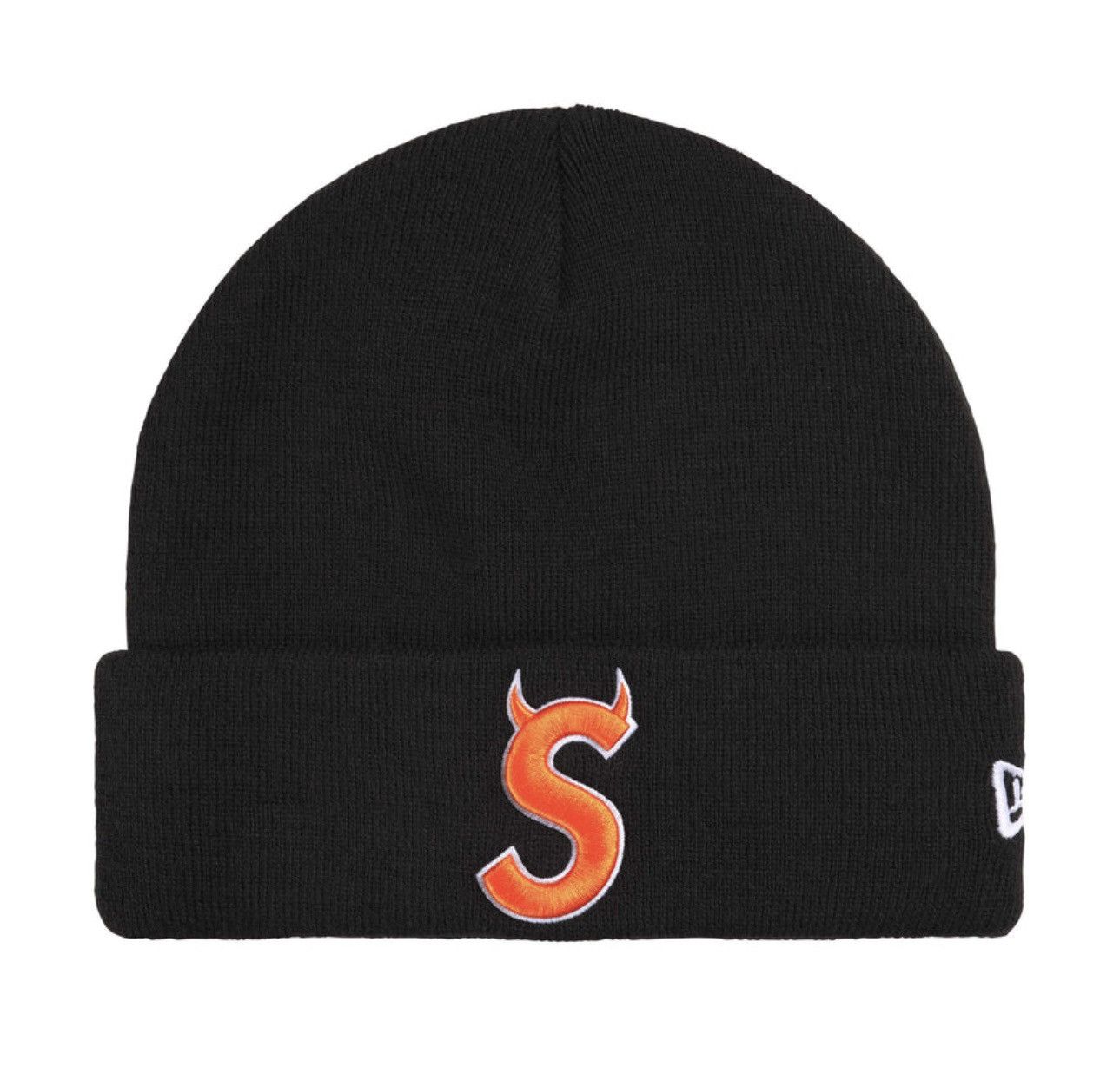 Supreme SUPREME NEW ERA TRIBAL S LOGO BEANIE BLACK BRAND NEW FW25