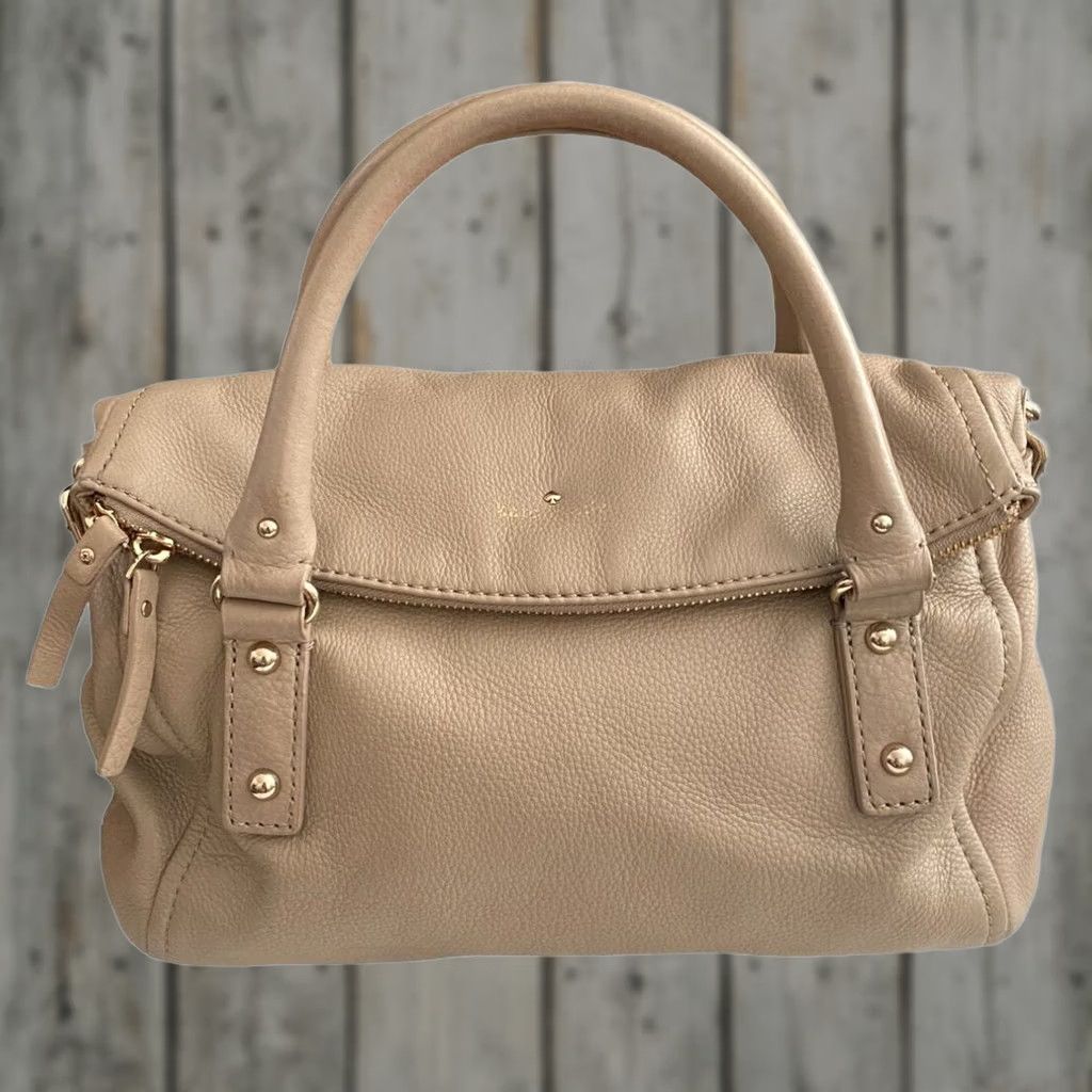 Vintage Kate Spade Cobble Hill Leslie Bag Leather Satchel/Top Handle Gray Small Womens Bag Size ONE SIZE - 1 Thumbnail