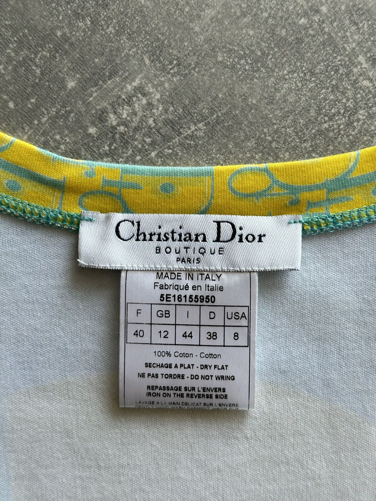 Dior Dior by John Galliano S/S 05 Multiple Logo T- Shirt Blue Y2K Size M / US 6-8 / IT 42-44 - 5 Thumbnail