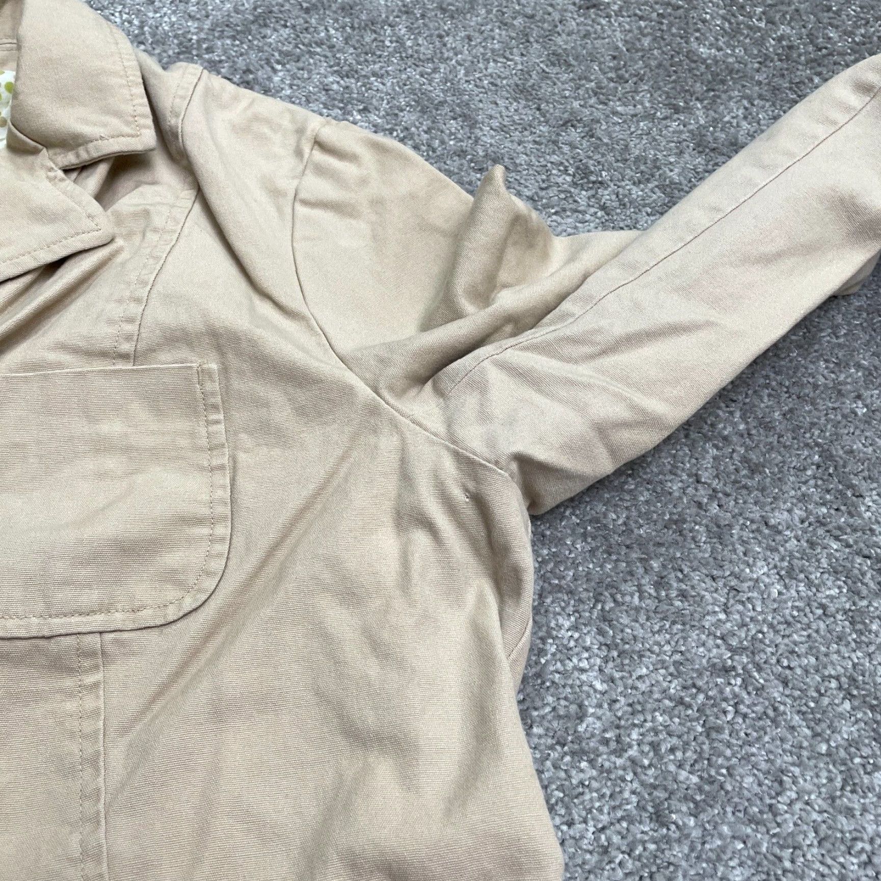 Old Navy Old Navy Blazer Jacket Womens Large Brown Polka Lining Pockets 100% Cotton Work Size L / US 10 / IT 46 - 5 Thumbnail