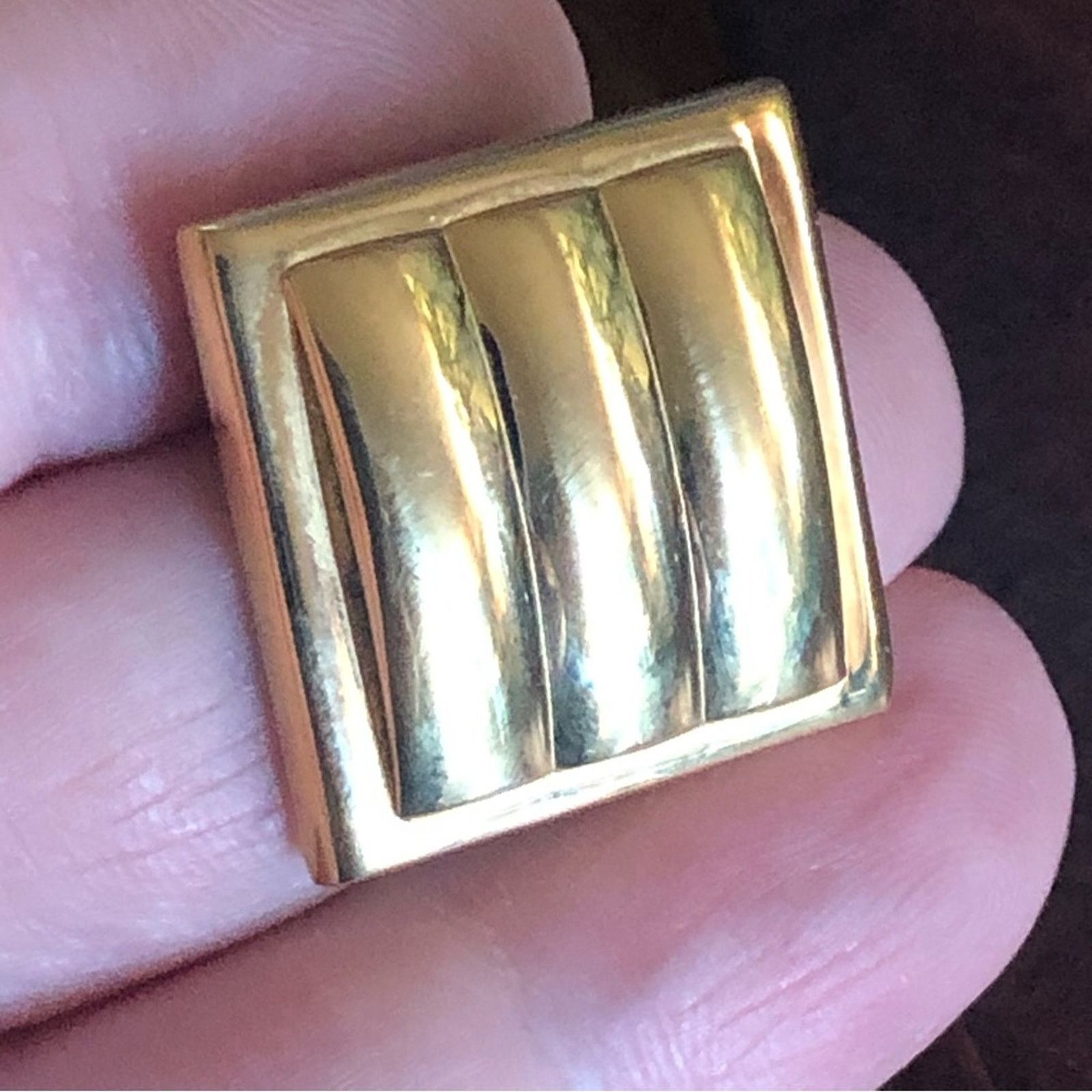 Monet Vintage Monet textured gold plated pierced earrings Size ONE SIZE - 7 Thumbnail