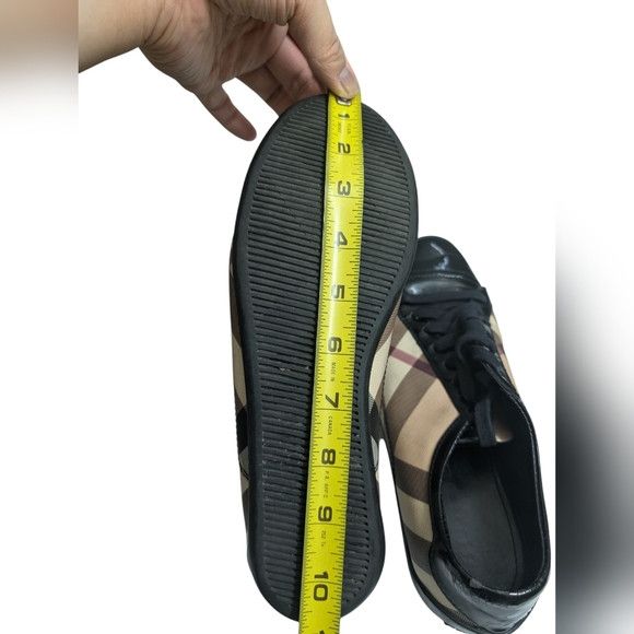 Burberry Black/Beige Canvas And Patent Leather Low Top Sneakers Size US 9 / IT 39 - 6 Thumbnail