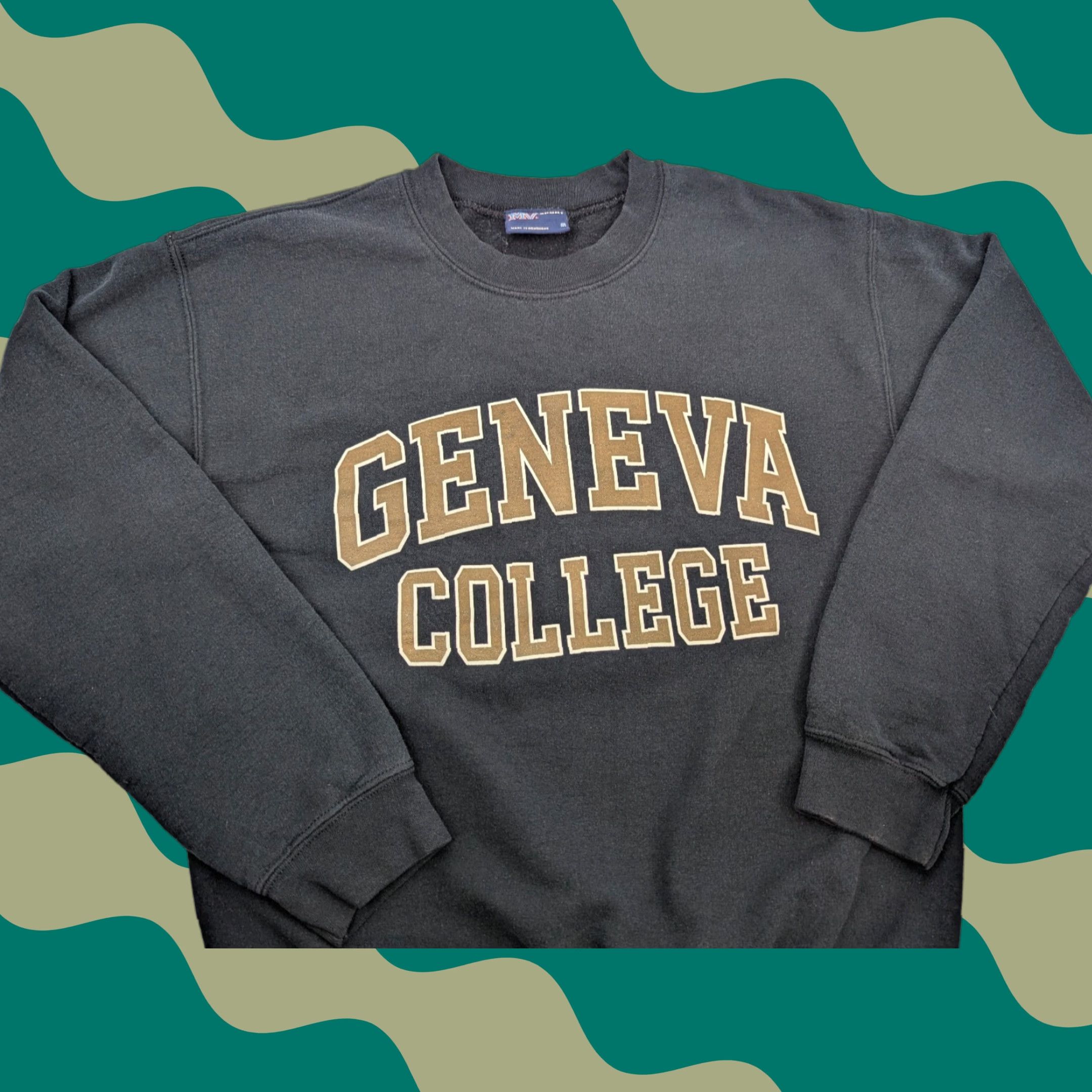 Vintage MV Sport Geneva College Navy Crewneck Sweatshirt Mens Shirt Pullover Long Sleeve Small Blue Cotton Logo Weekday College Size US S / EU 44-46 / 1 - 1 Thumbnail