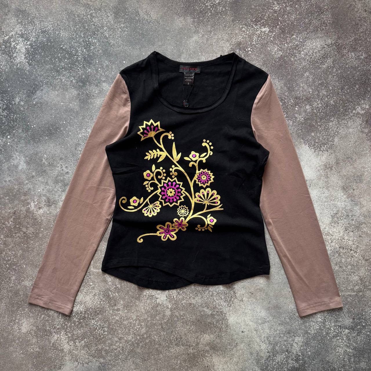 20471120 Custo Barcelona Style Y2K Vintage Boho Glam Floral Blouse Size M / US 6-8 / IT 42-44 - 1 Thumbnail