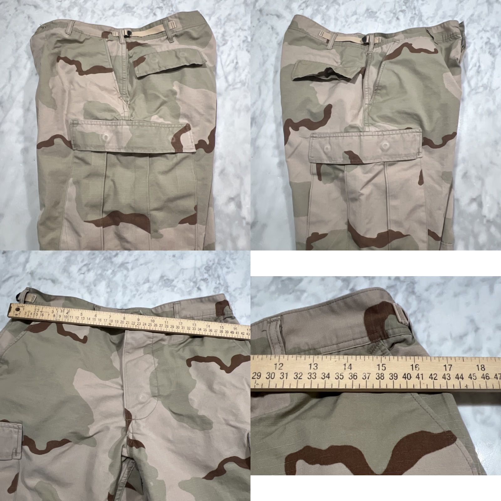 Doublet VINTAGE Military Jeans Tapered 5-Pocket Regular Men Medium US Desert Camo Double Knee Cotton Denim Size US 31 - 8 Thumbnail