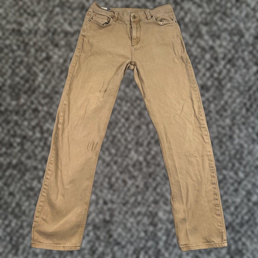 Marine Layer VINTAGE Marine Layer Men's Chino Pants 33x30 Flat Front Cotton Spandex Brown Casual Size US 33 - 1 Thumbnail