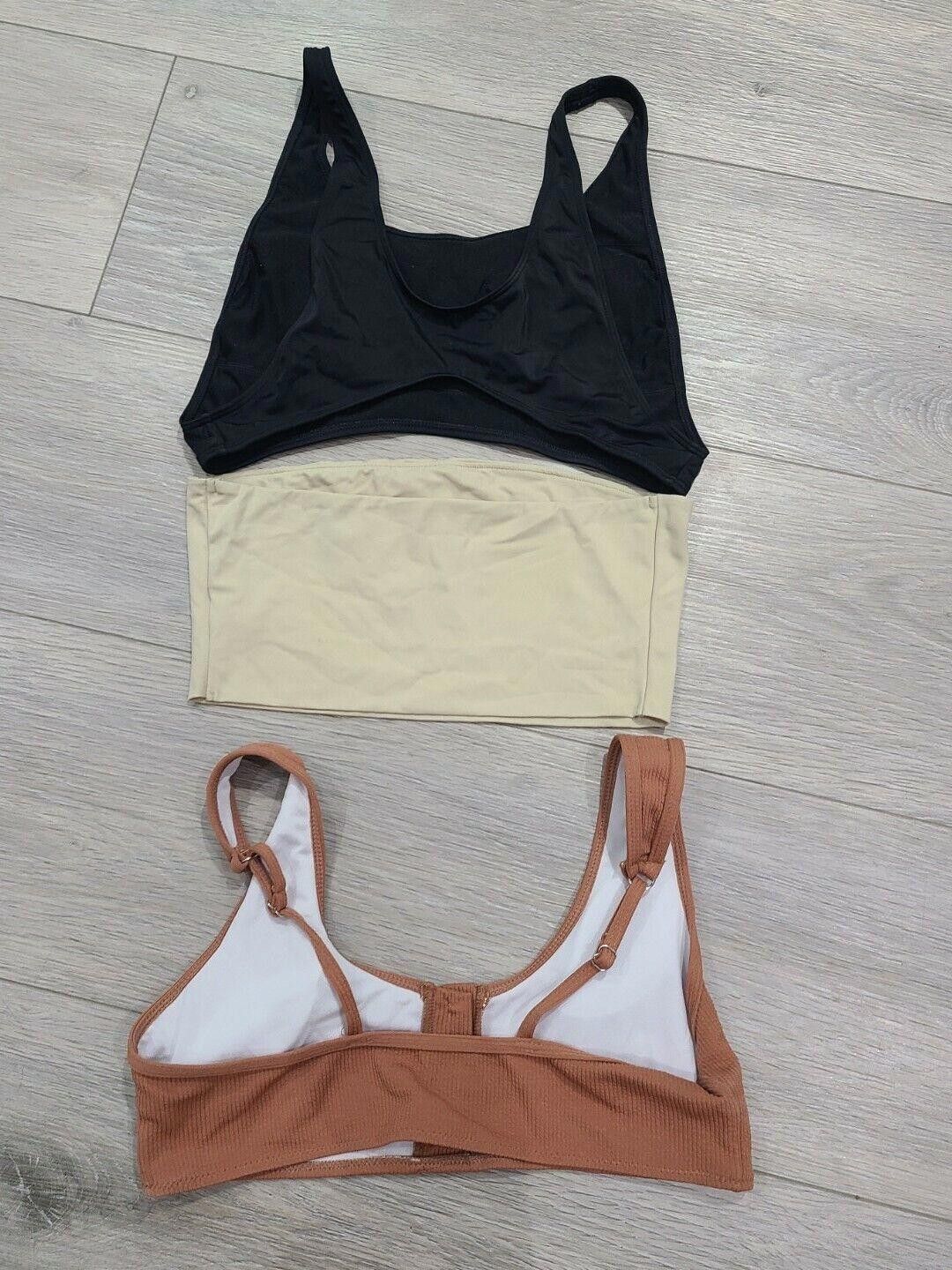 Shein Large Swimsuit Top Lot Bandeau Wide Strap Size ONE SIZE - 3 Thumbnail