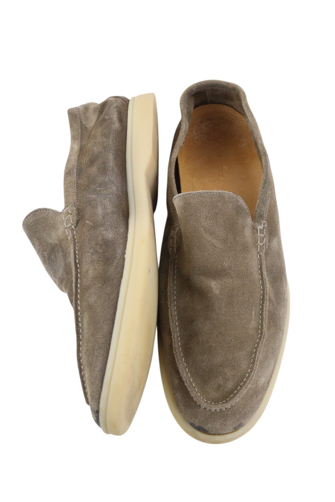 Suitsupply EU44 Grey Suede Leather Almond Toe Slip On Shoes 83570 Size US 11 / EU 44 - 6 Thumbnail