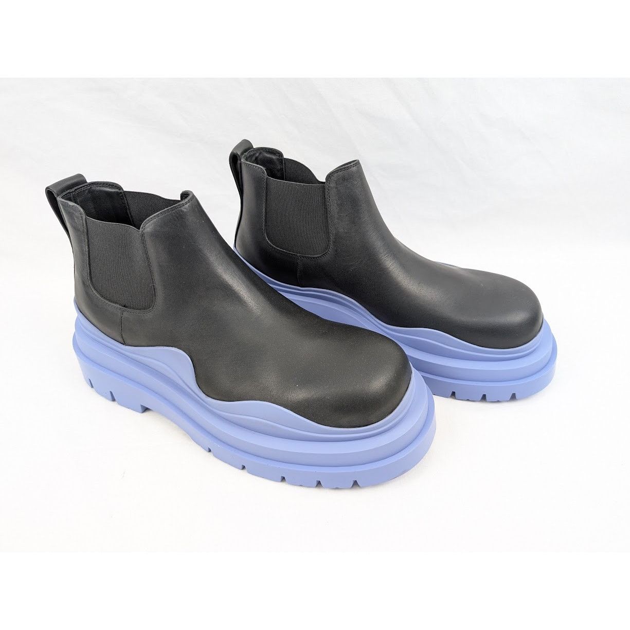 Bottega Veneta o1rshd1 Military Calf The Tire Boots in Black/Purple Size US 11 / EU 44 - 15 Thumbnail