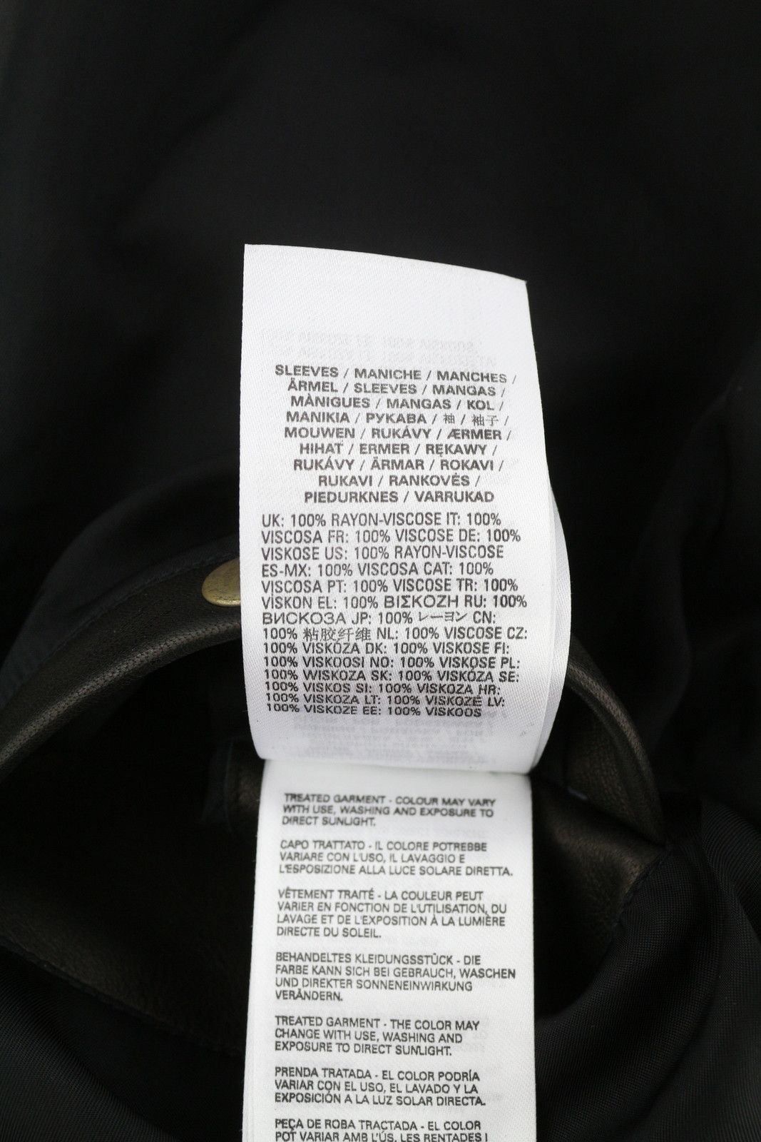 Diesel L-METALO 54 Black Sheepskin Leather Zip Logo Jacket 82855 Size US L / EU 52-54 / 3 - 13 Thumbnail
