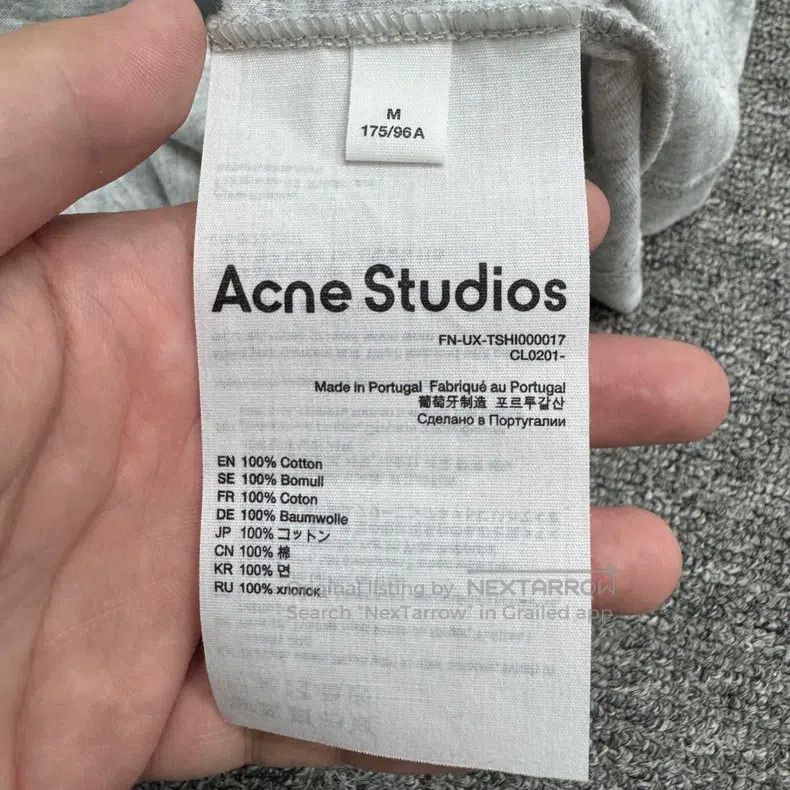 Acne Studios Acne Studios The white distressed lettered short-sleeved s Size US M / EU 48-50 / 2 - 5 Thumbnail