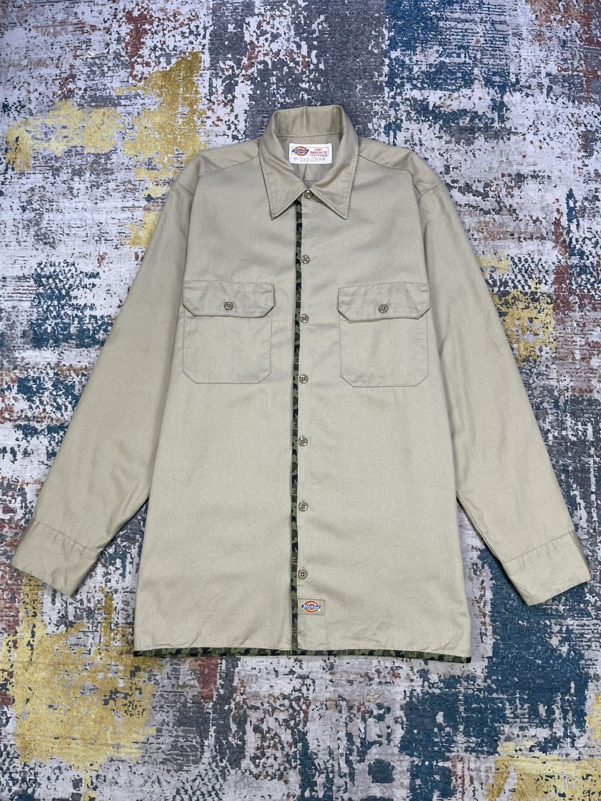 Dickies Vtg Dickies Camo Edge Trim Button Down Work Shirt Size US M / EU 48-50 / 2 - 2 Thumbnail