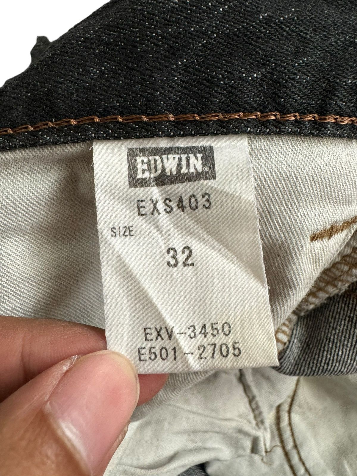Edwin Vintage EDWIN XV Exclusive Black Denim Jeans Size US 35 - 13 Thumbnail