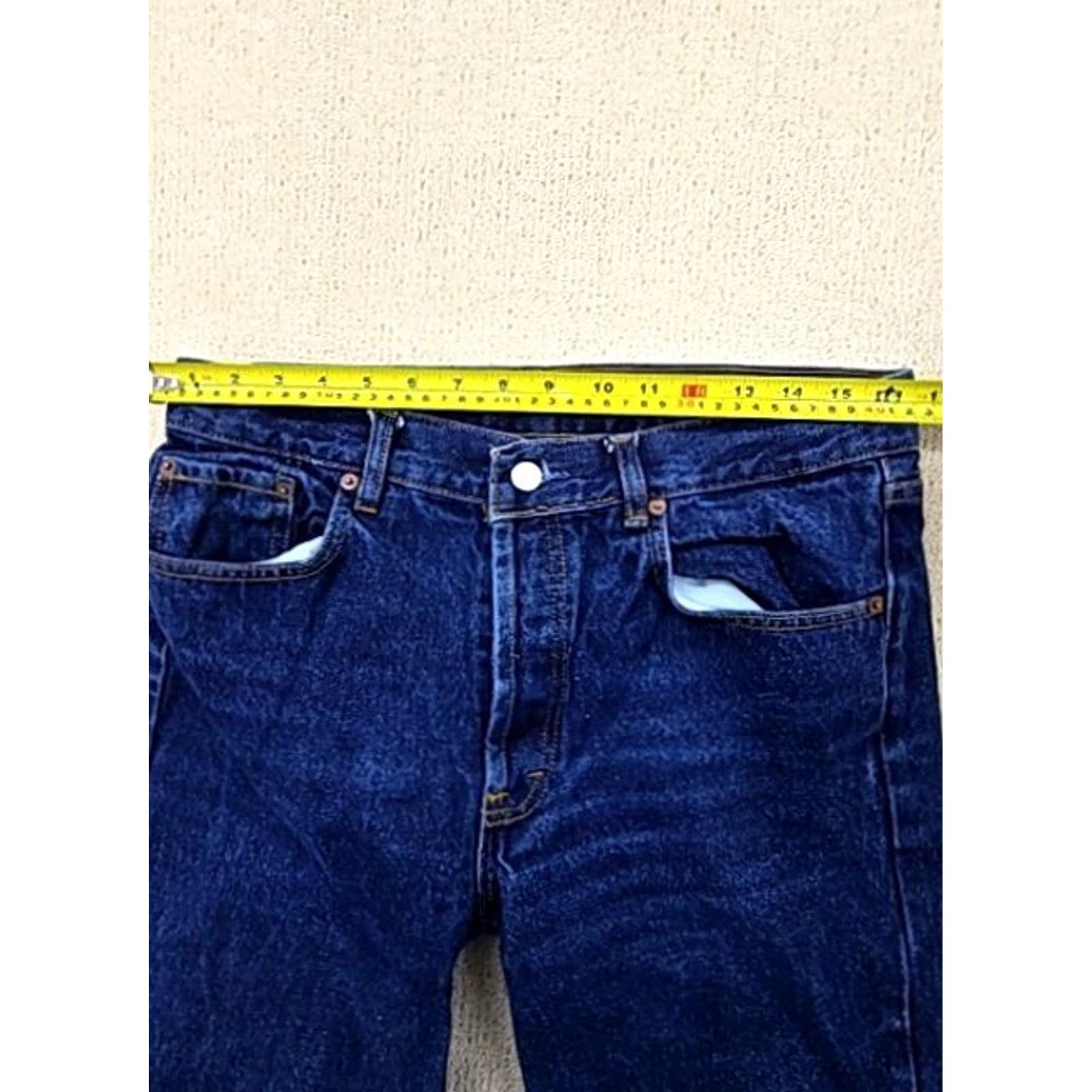 Levi's Levi's 501 Indigo Straight Denim Jeans Jeans 501 WW NWOT Men 34x34 Indigo Regular 5-Pocket Button Rise Mid Denim USA 100% Cotton Levi's 501 Size US 39 - 4 Thumbnail