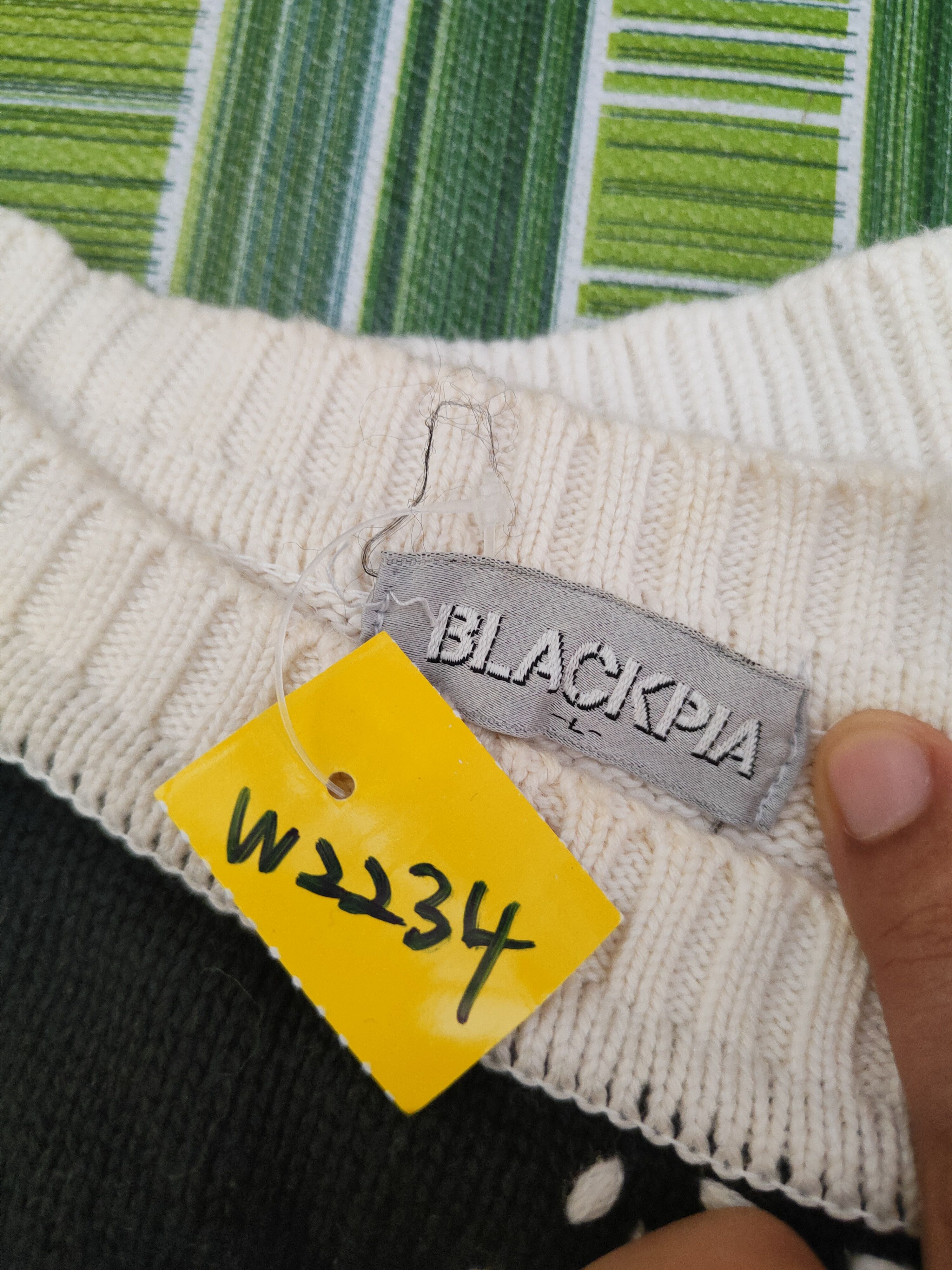 Vintage Blackpia Ivory Knitwear Short Sleeve Sweatshirts #W2234 Size US L / EU 52-54 / 3 - 11 Thumbnail