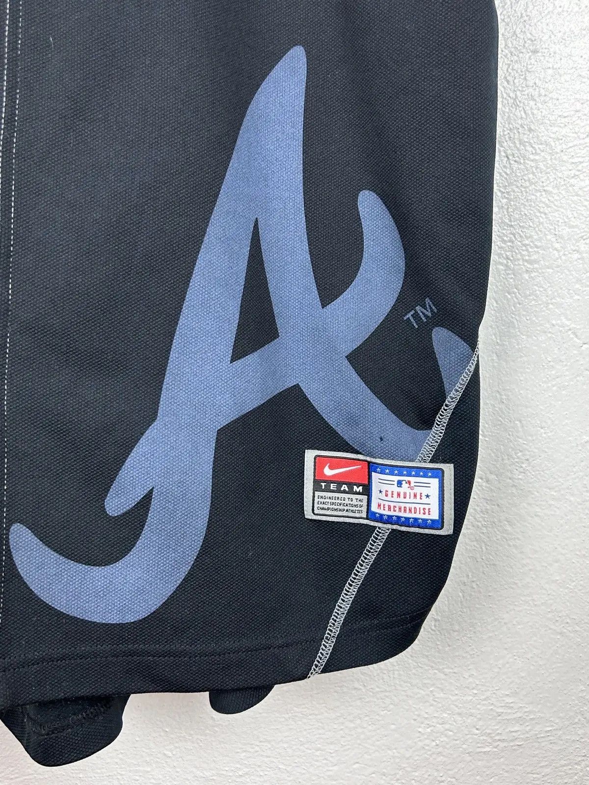 MLB 00s Vintage Nike Team Atlanta Braves MLB 09 Baseball Jersey Size US XL / EU 56 / 4 - 7 Thumbnail