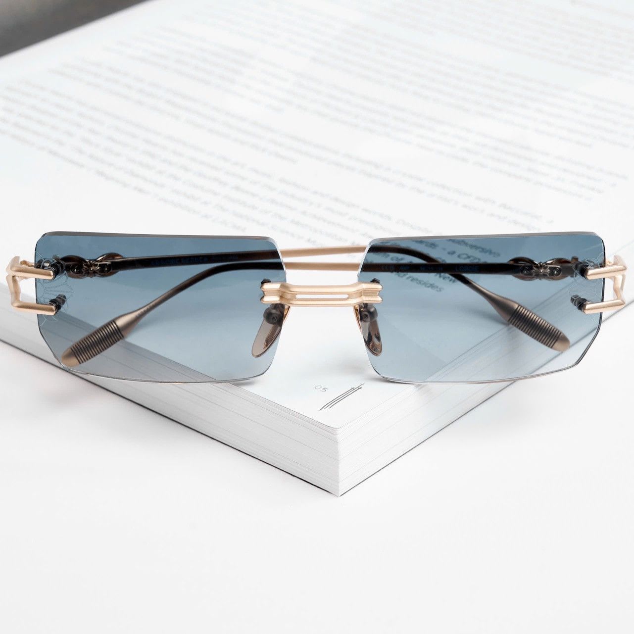Chrome Hearts CHROME HEARTS LORDIE MATTE GOLD PLATED SUNGLASSES Size ONE SIZE - 6 Thumbnail