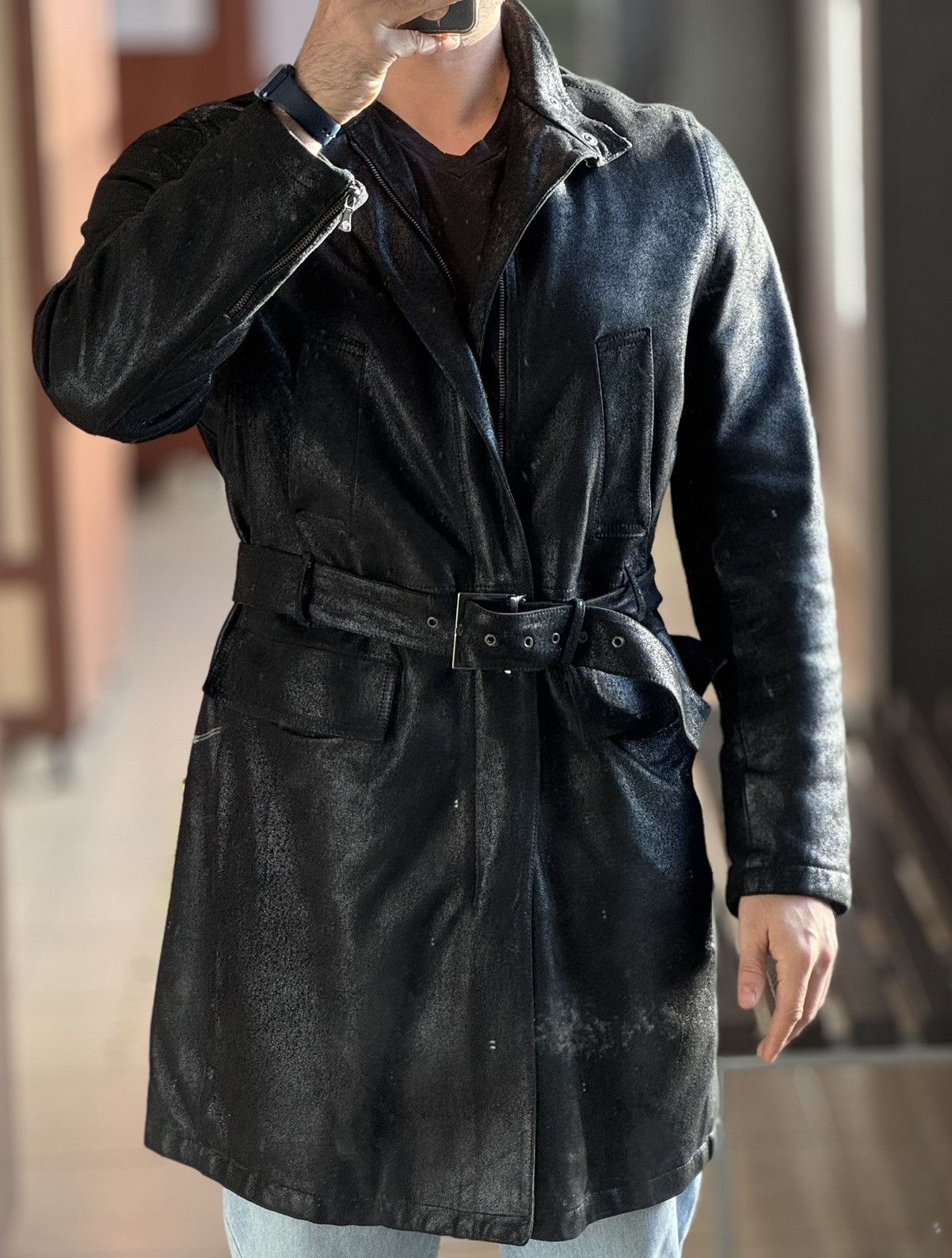 Versace Versace leather trench jacket size 50 IT, international M Size US M / EU 48-50 / 2 - 13 Thumbnail
