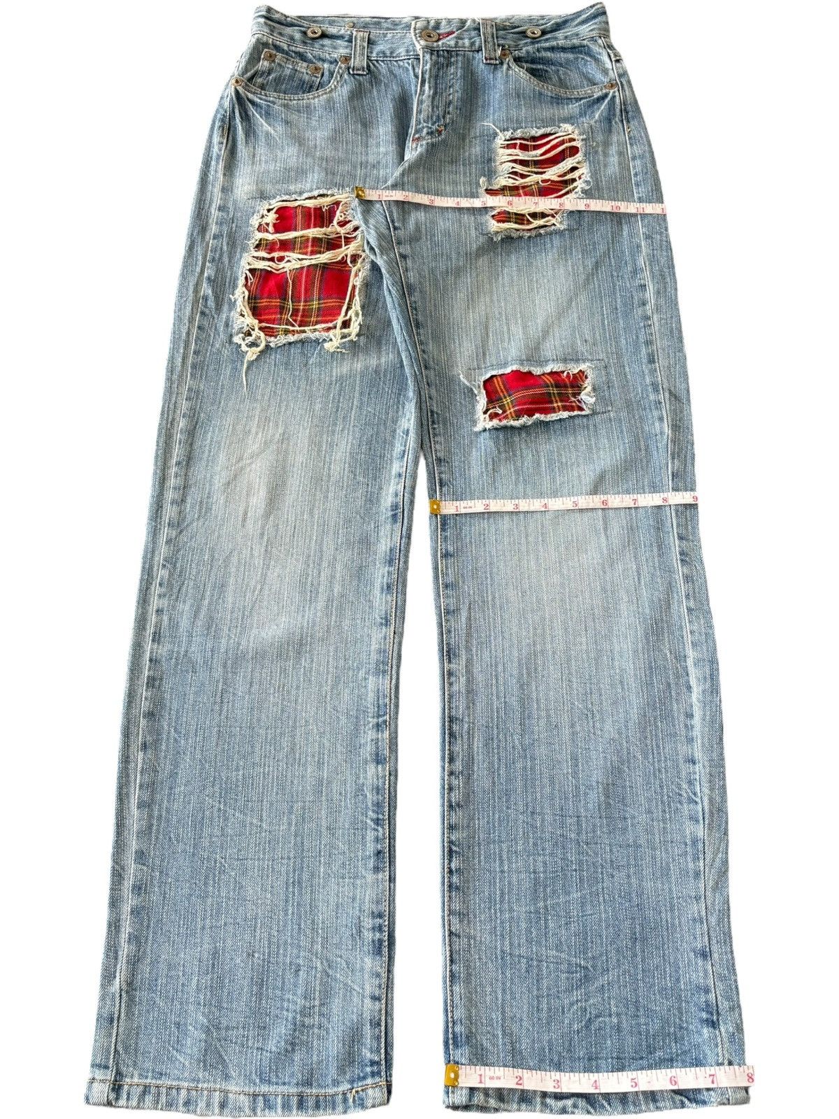 Kapital Vintage Japanese Brand Buckle Back Suspenders Loose Jeans Size 31" - 8 Thumbnail