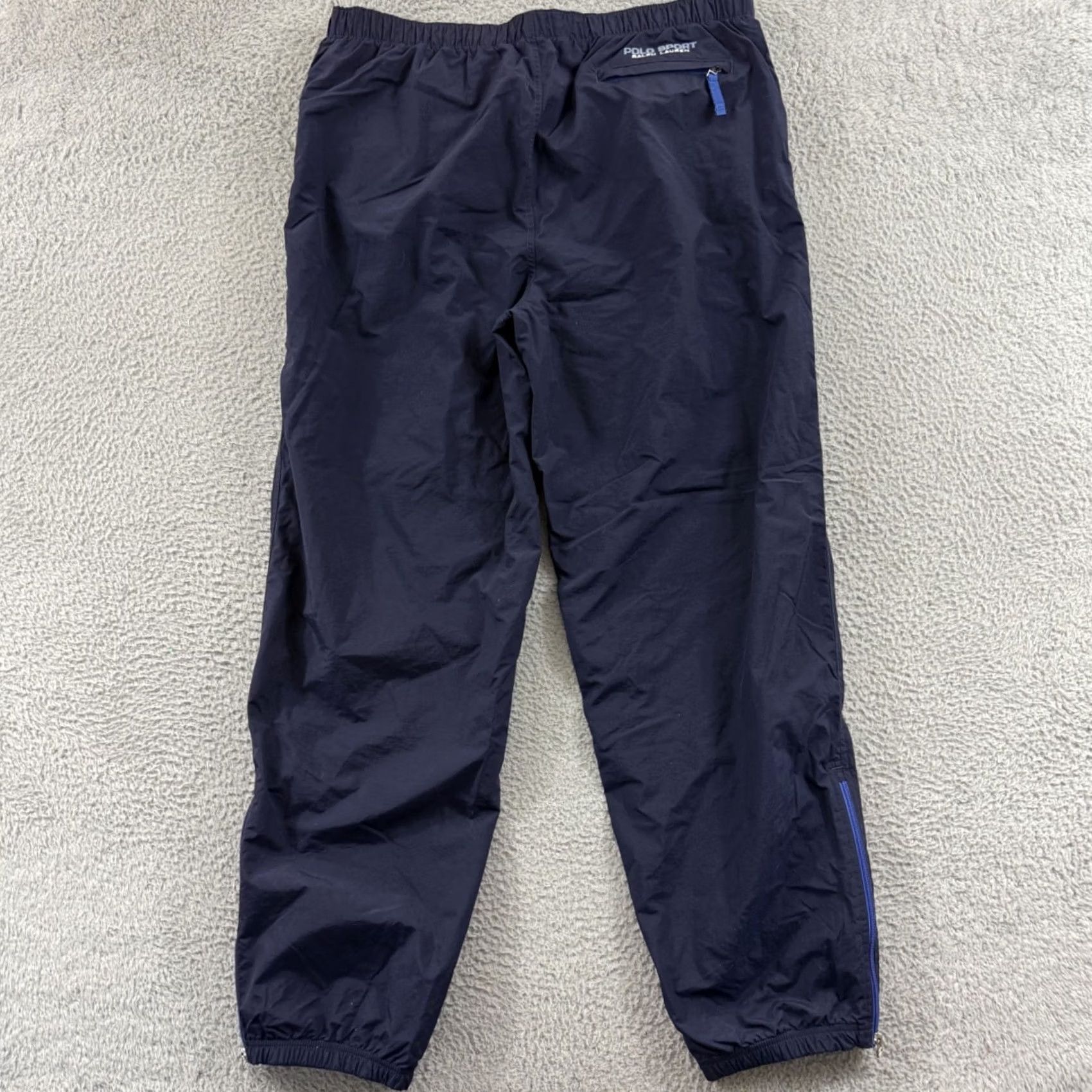 Polo Ralph Lauren VINTAGE Polo Ralph Lauren Pants Mens 2XL Blue Windbreaker Baggy Jogger Y2K Polo Ralph Lauren Track Pants Men Blue 90s Hip Hop Sports Size US XXL / EU 58 / 5 - 6 Thumbnail