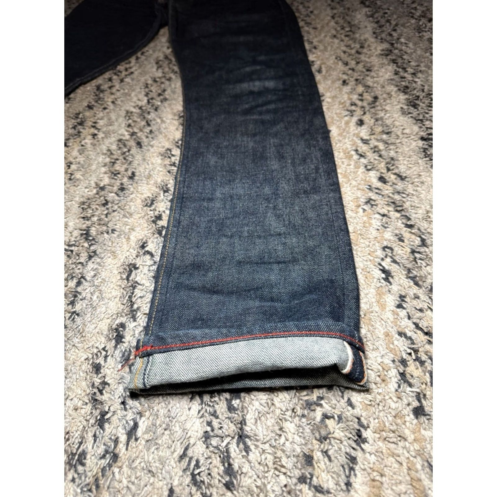 Gustin GUSTIN Jeans 32x34.5 Dark Blue #75 Japanese Selvedge Denim Slim 116699 Mens Regular Blue Size US 32 / EU 48 - 3 Thumbnail