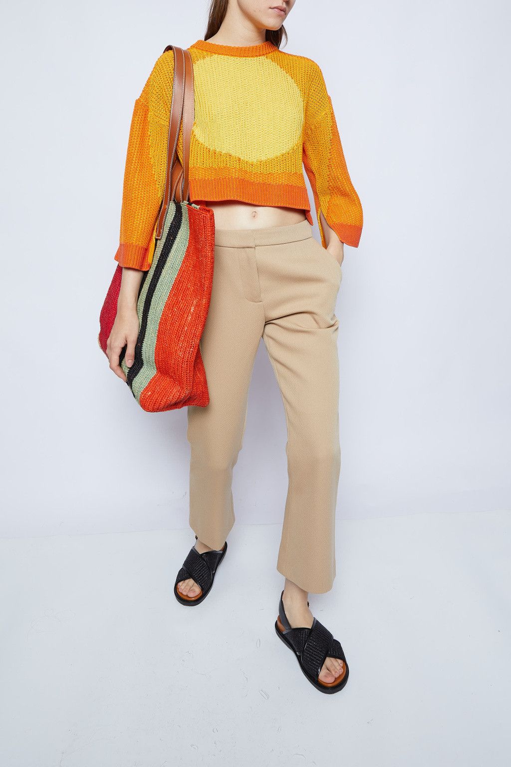 Marni o1y1125 Crewneck Sweater in Orange Size M / US 6-8 / IT 42-44 - 2 Thumbnail