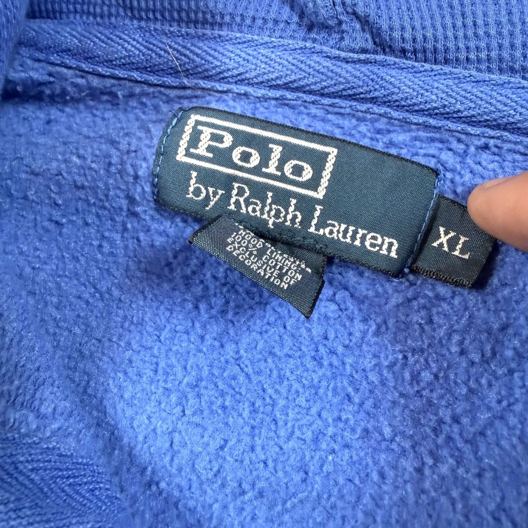 Polo Ralph Lauren Polo Ralph Lauren Hoodie Full Zip Hooded Sweatshirt Mens XL Blue Waffle Zip Front Size US XL / EU 56 / 4 - 6 Thumbnail