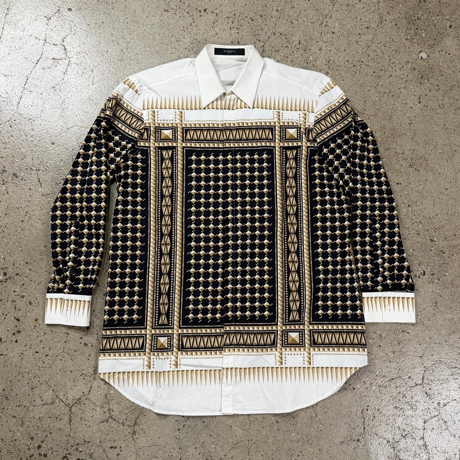 Givenchy Givenchy SS10 Look 16 Studded Print Shirt Size US L / EU 52-54 / 3 - 1 Thumbnail
