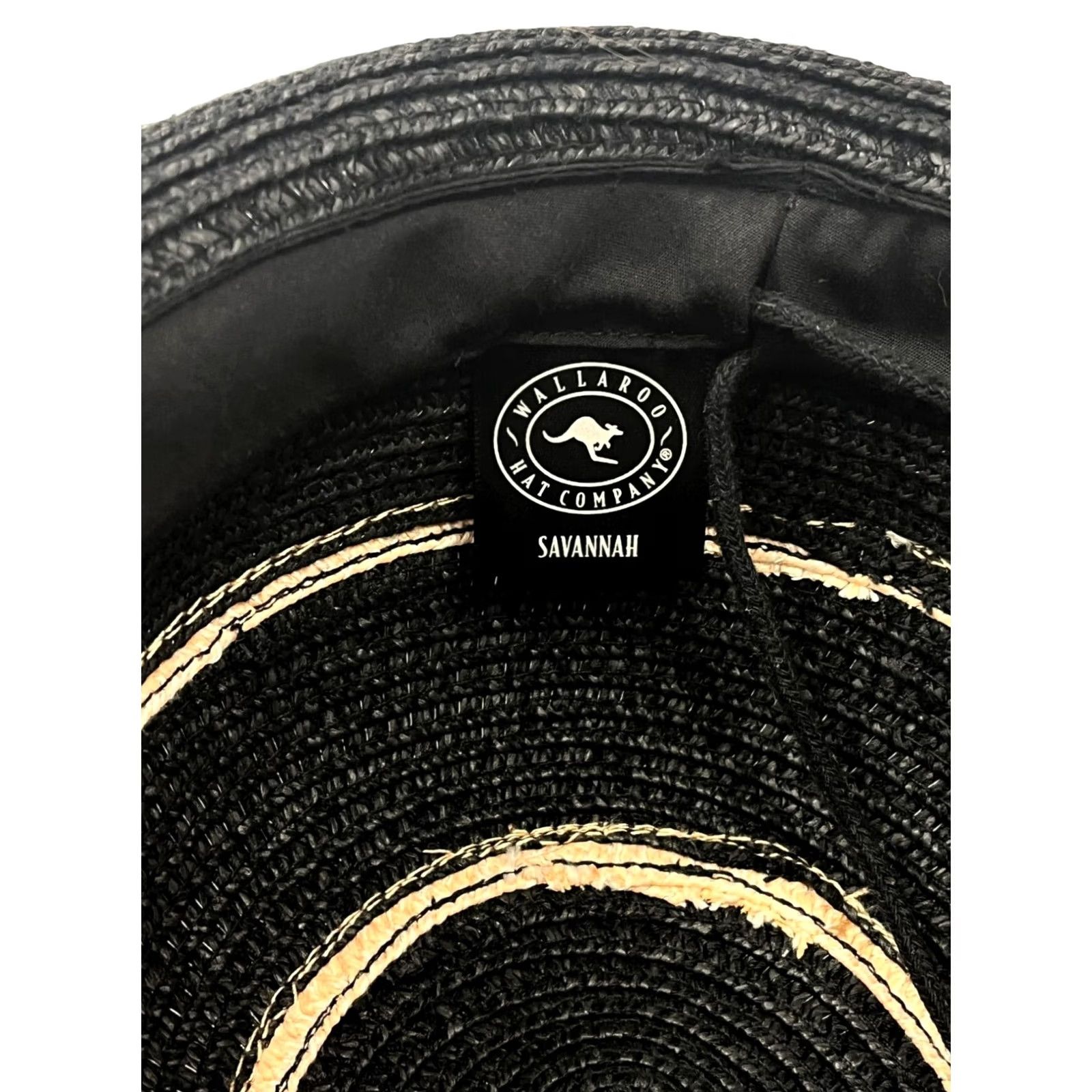 Vintage Savannah Women Sun Hat OSFM Black Straw Hat Women’s Savannah Straw SunHat OSFM Black (Pre-Owned Like New) Size ONE SIZE - 2 Thumbnail