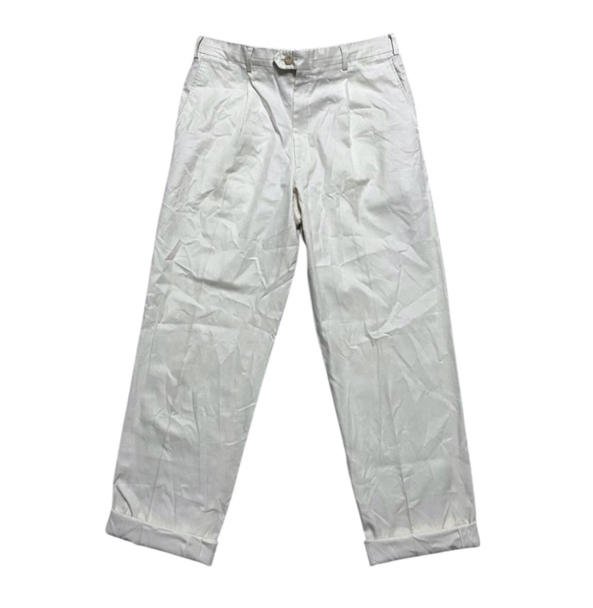 Brioni Brioni Roma Beige Pleated Casual Luxury Chino Pants Trousers Size US 31 - 1 Thumbnail